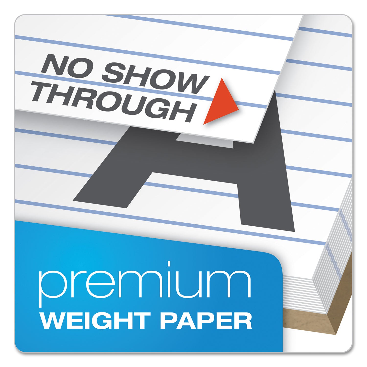 Ampad® Gold Fibre Writing Pads, Wide/legal Rule, 50 White 8.5 X 11.75 Sheets, 4/pack