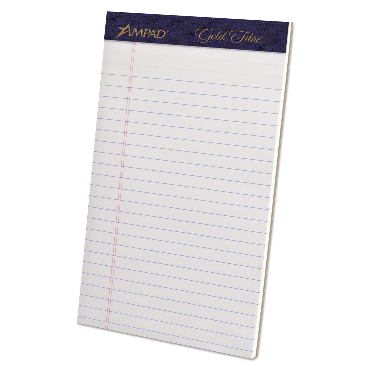 Ampad® Gold Fibre Writing Pads, Narrow Rule, 50 White 5 X 8 Sheets, 4/pack