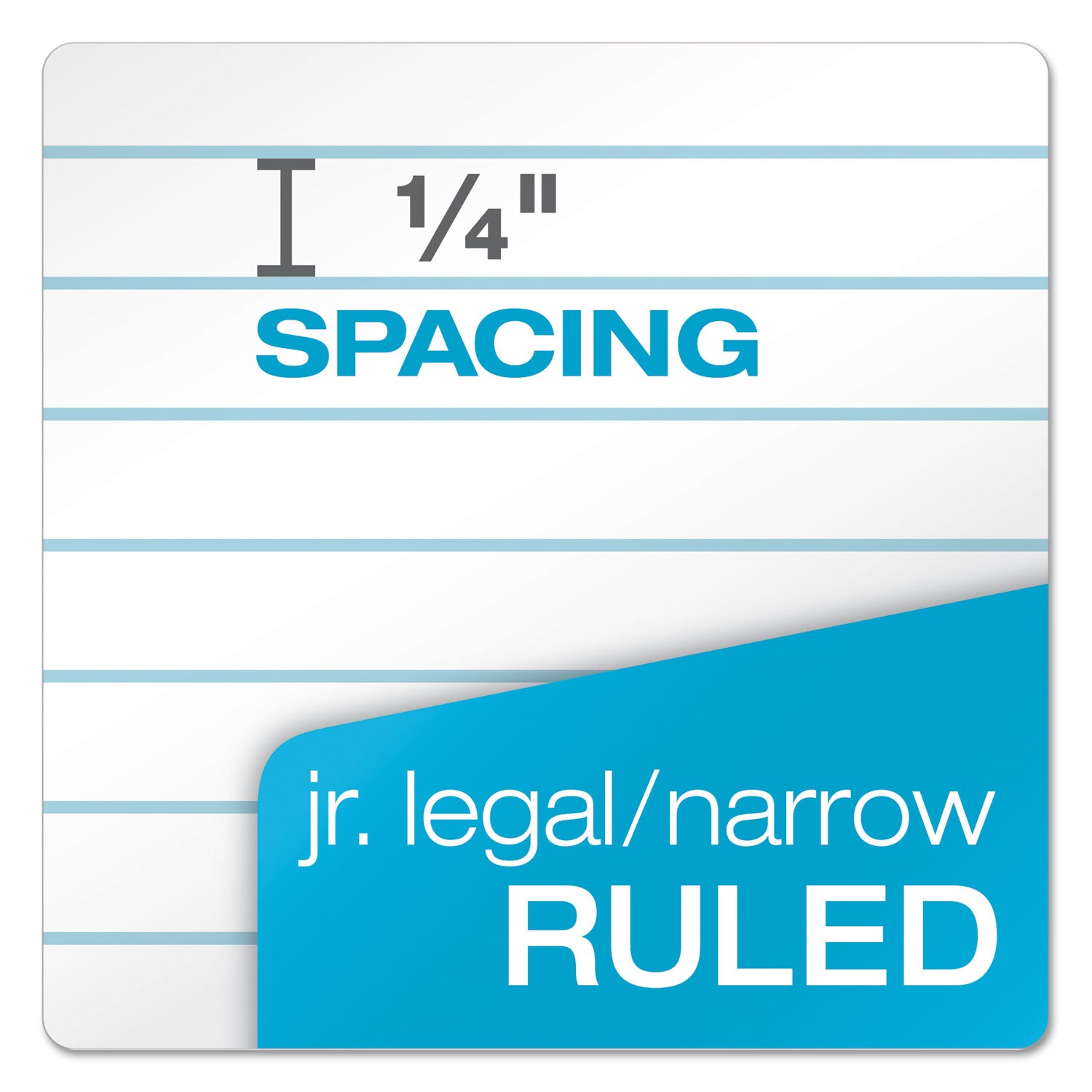 TOPS™ Docket Gold Ruled Perforated Pads, Narrow Rule, 50 White 5 X 8 Sheets, 12/pack