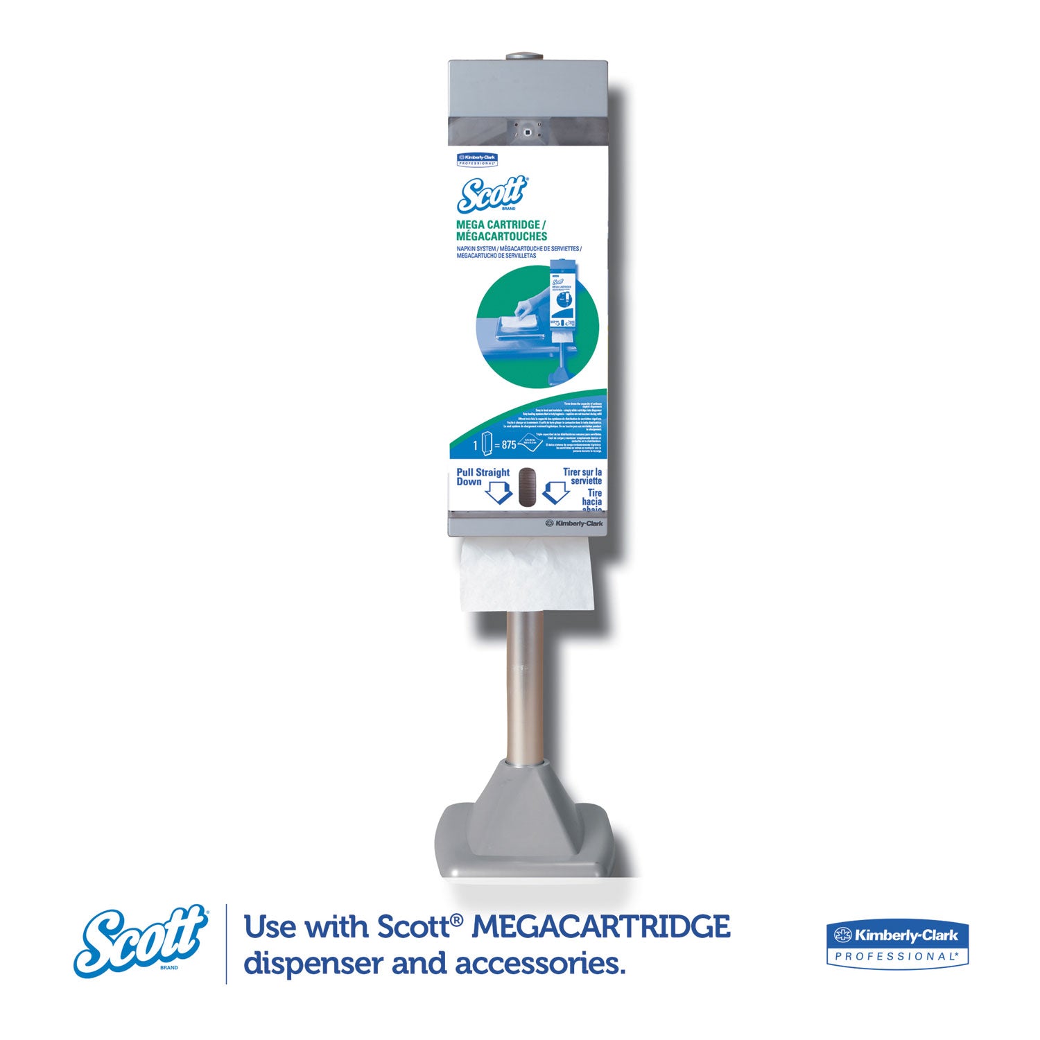 Scott® Megacartridge Napkins, 1-Ply, 8 2/5 X 6 1/2, White, 875/pack, 6 Packs/carton