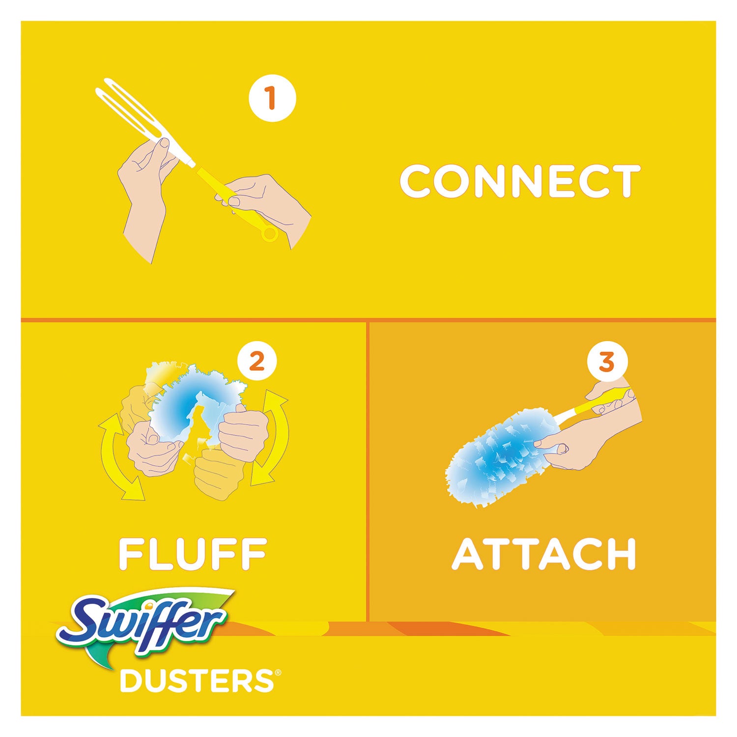 Swiffer® Dusters Refill, Dust Lock Fiber, Unscented, Light Blue, 10/box