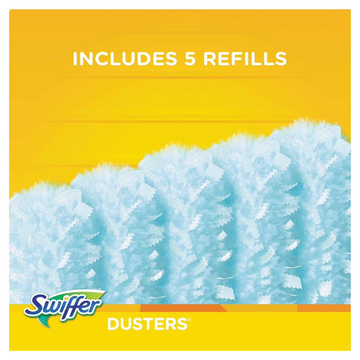 Swiffer® Dusters Starter Kit, Dust Lock Fiber, 6" Handle, Blue/yellow, 6/carton