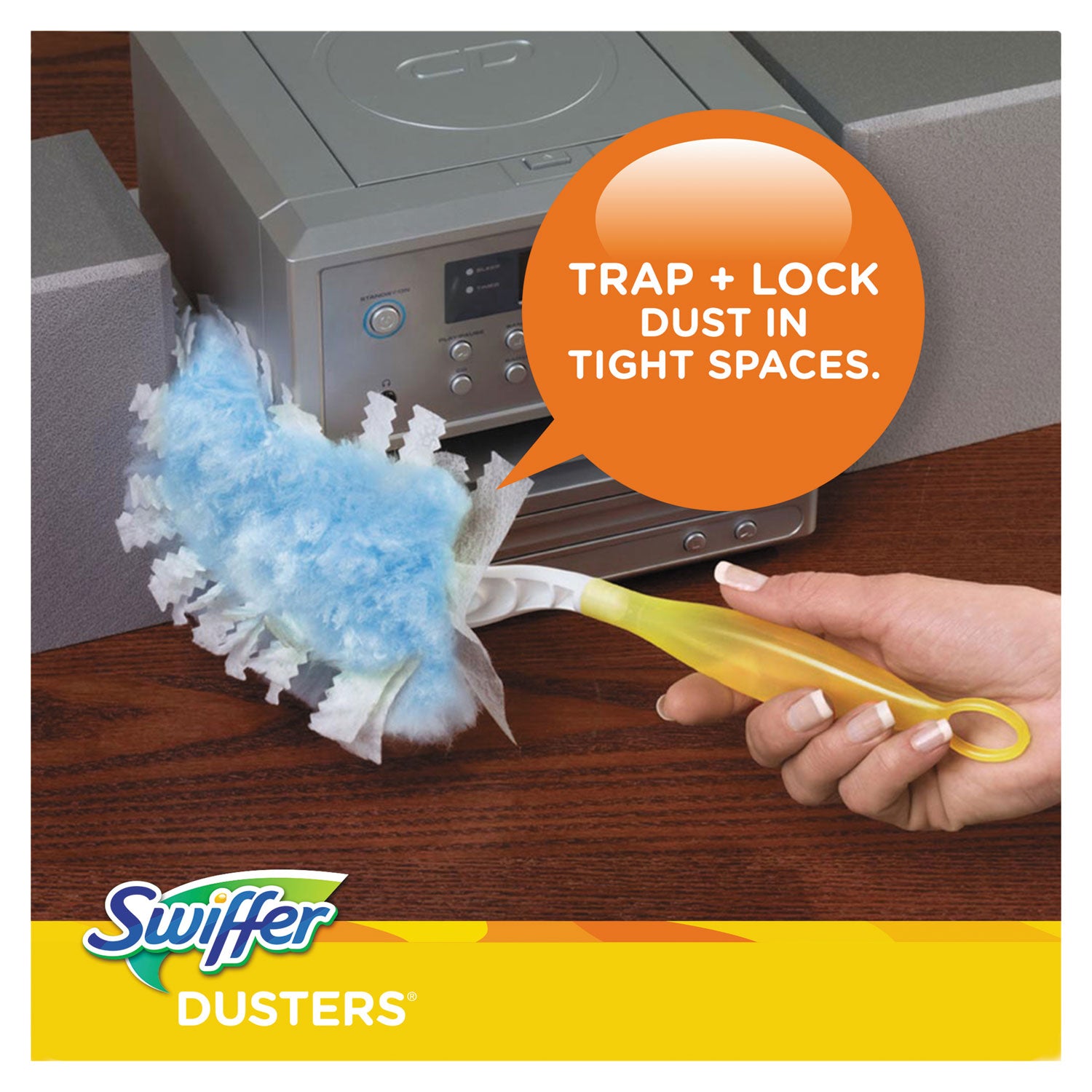 Swiffer® Refill Dusters, Dustlock Fiber, Light Blue, Lavender Vanilla Scent,10/box,4 Boxes/carton