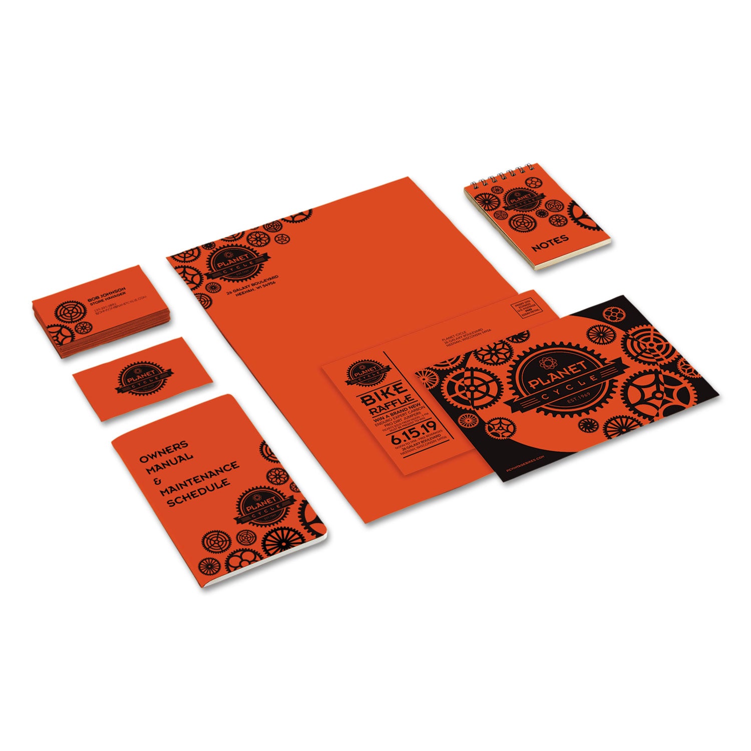 Astrobrights® Color Cardstock, 65 lb Cover Weight, 8.5 x 11, Orbit Orange, 250/Pack