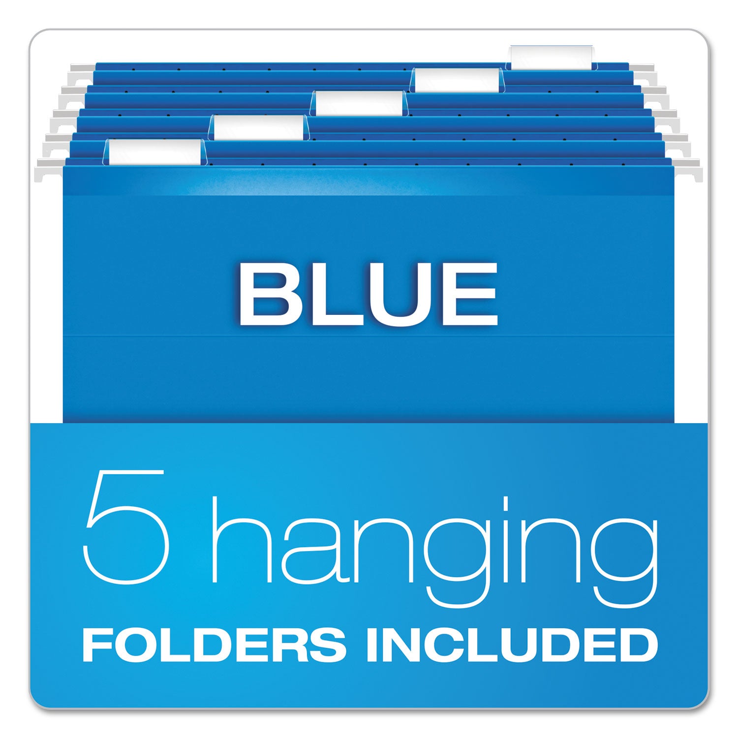 Pendaflex® Desktop File With Hanging Folders, Letter Size, 6" Long, Blue