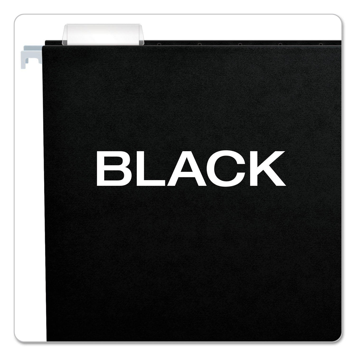 Pendaflex® Colored Hanging Folders, Letter Size, 1/5-Cut Tabs, Black, 25/Box