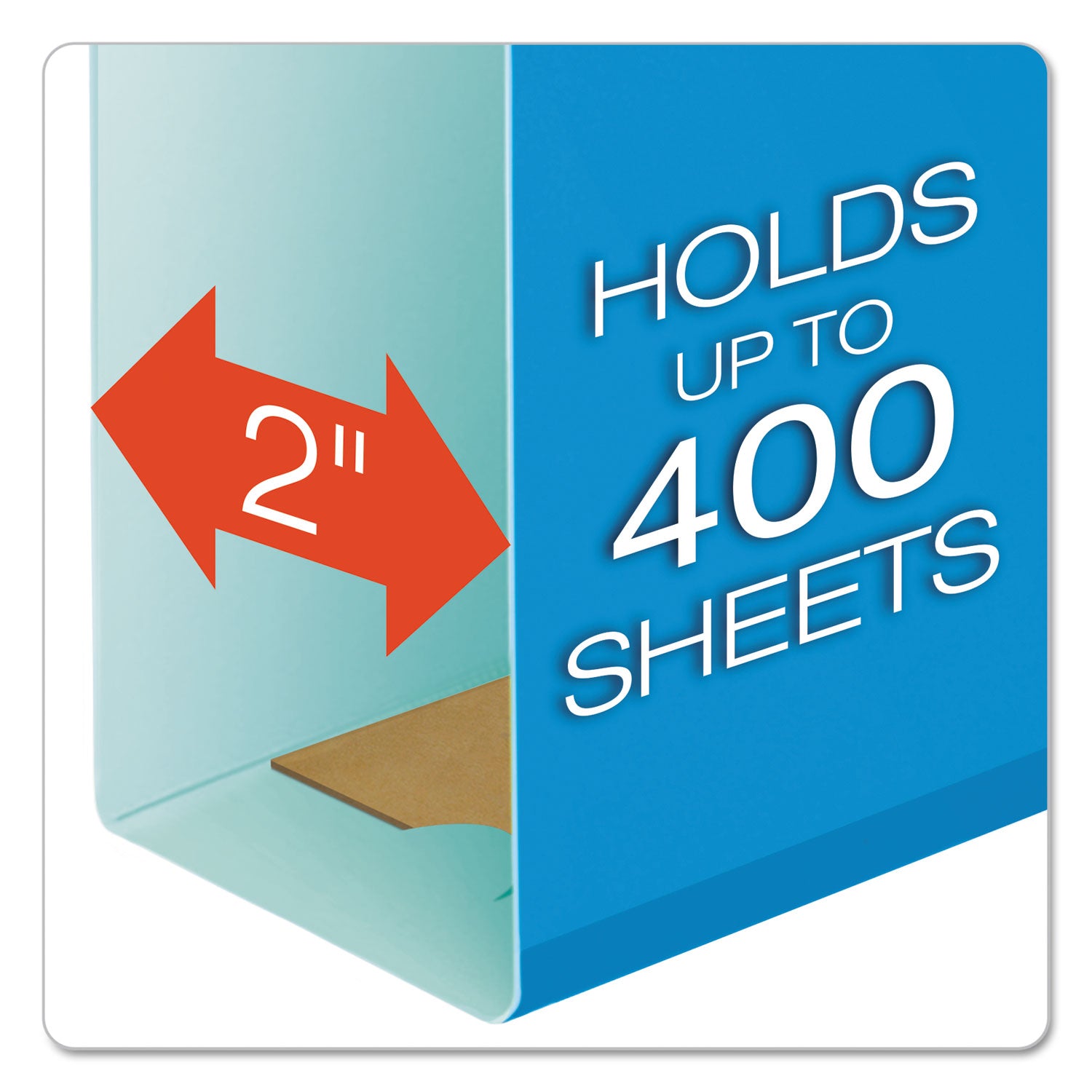 Pendaflex® Extra Capacity Reinforced Hanging File Folders with Box Bottom, 2" Capacity, Letter Size, 1/5-Cut Tabs, Blue, 25/Box