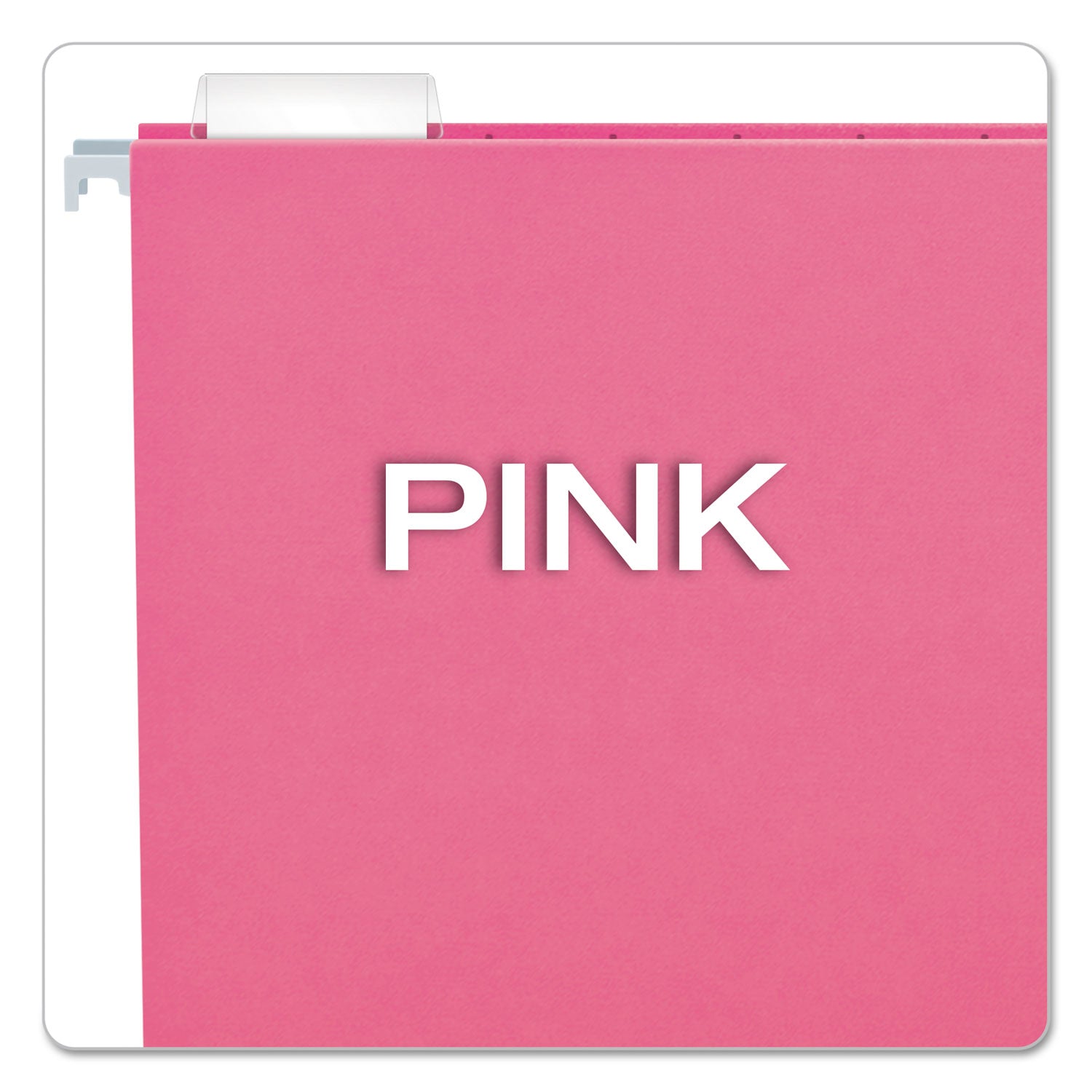 Pendaflex® Colored Hanging Folders, Letter Size, 1/5-Cut Tabs, Pink, 25/Box