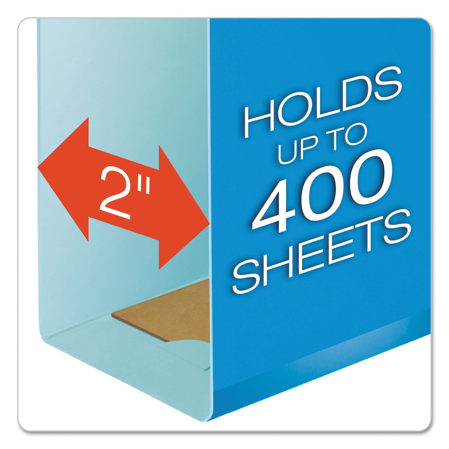 Pendaflex® Extra Capacity Reinforced Hanging File Folders with Box Bottom, 2" Capacity, Legal Size, 1/5-Cut Tabs, Blue, 25/Box