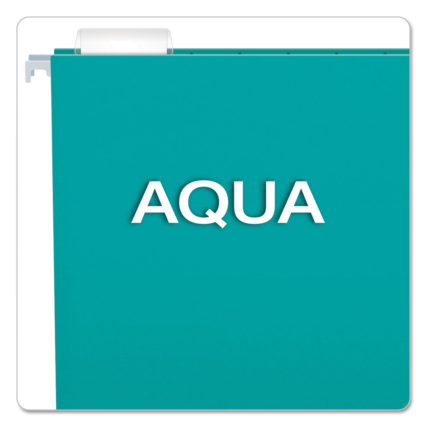 Pendaflex® Colored Hanging Folders, Letter Size, 1/5-Cut Tabs, Aqua, 25/Box