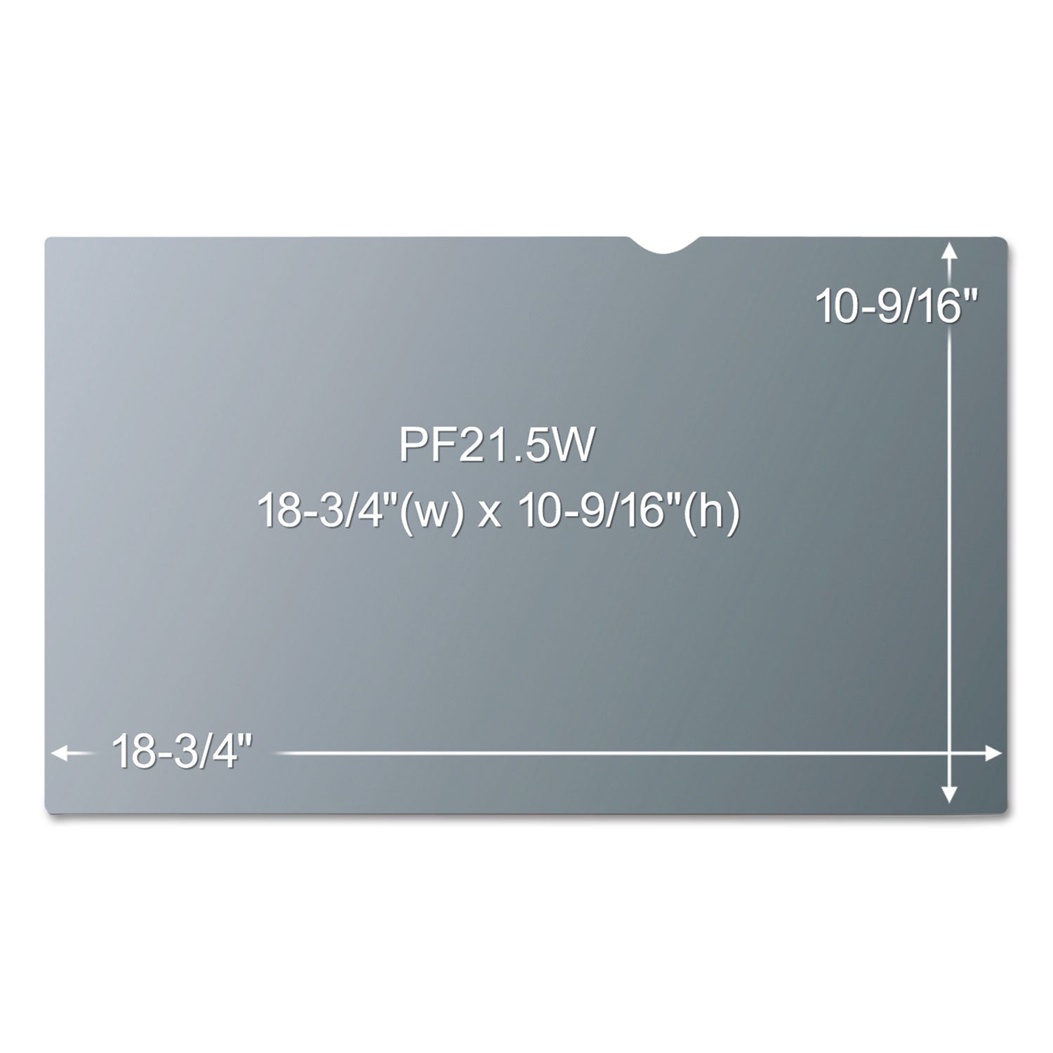 3M™ Antiglare Frameless Filter for 21.5" Widescreen Flat Panel Monitor, 16:9 Aspect Ratio
