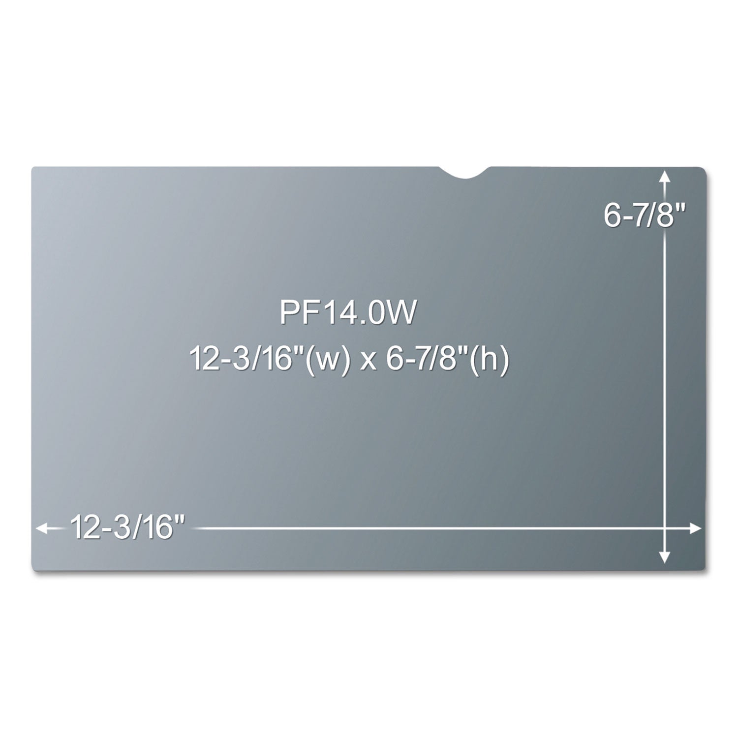3M™ Antiglare Frameless Filter For 14" Widescreen Laptop, 16:9 Aspect Ratio