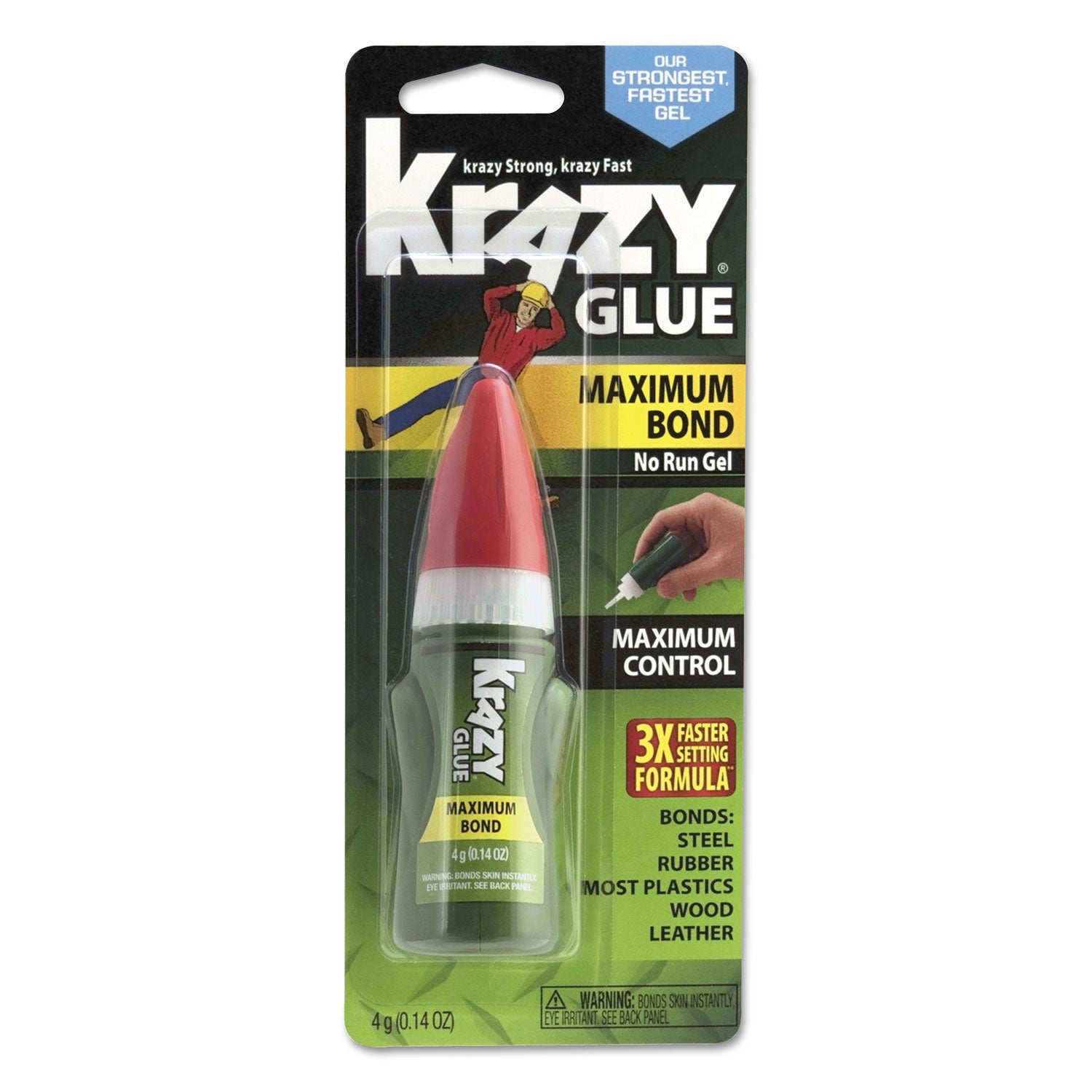 Krazy Glue® Maximum Bond Krazy Glue Ez Squeeze Gel, 0.14 Oz, Dries Clear