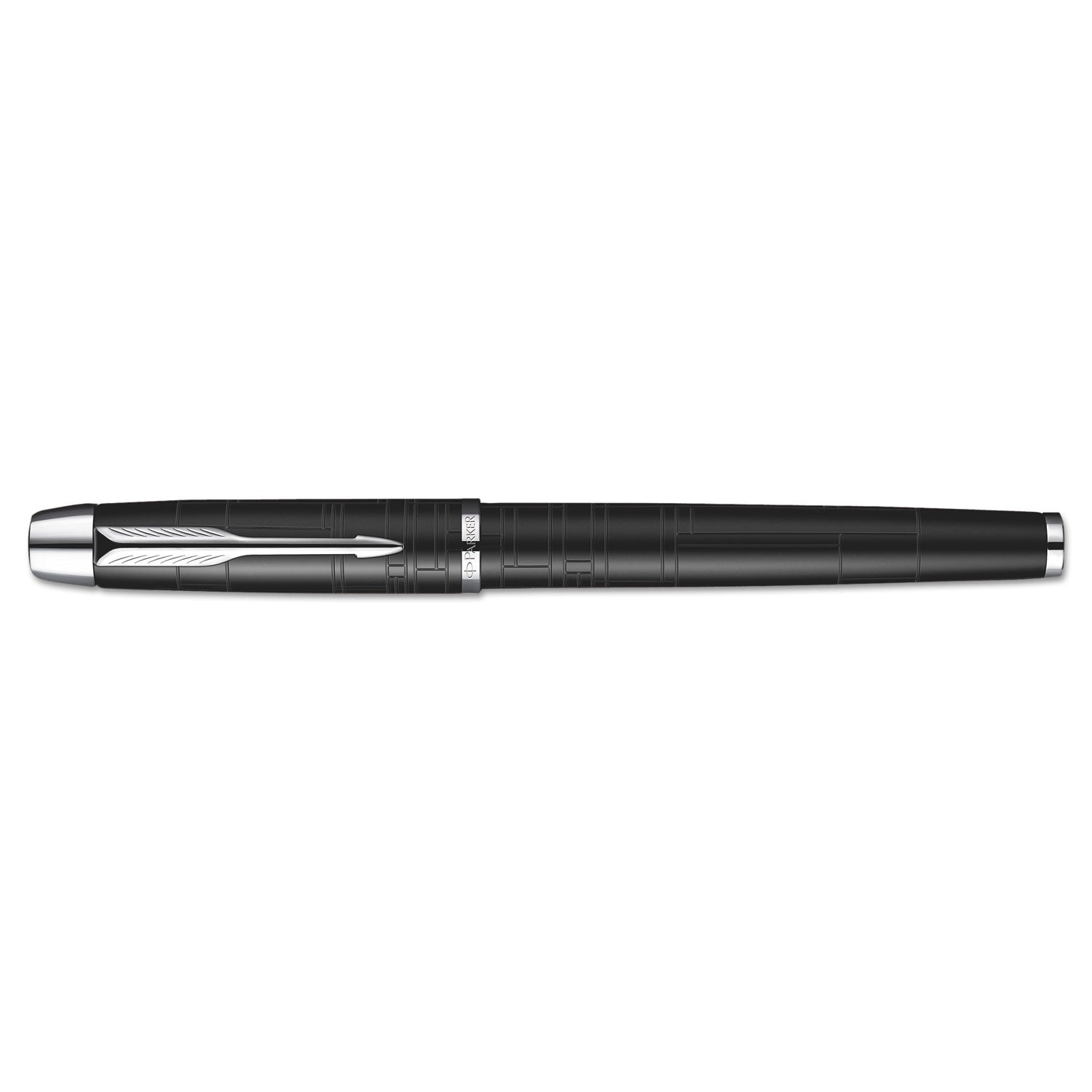 Parker® IM Premium Rollerball Pen, Stick, Fine 0.7 mm, Black Ink, Black/Chrome Barrel