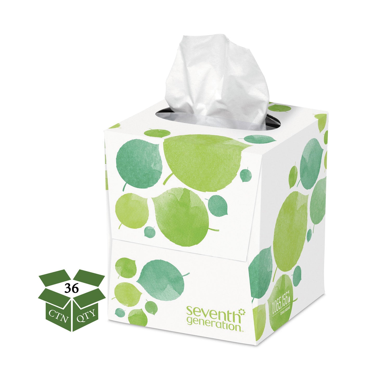 100% Recycled Facial Tissue, 2-Ply, 85 Sheets/Box, 36 Boxes/Carton