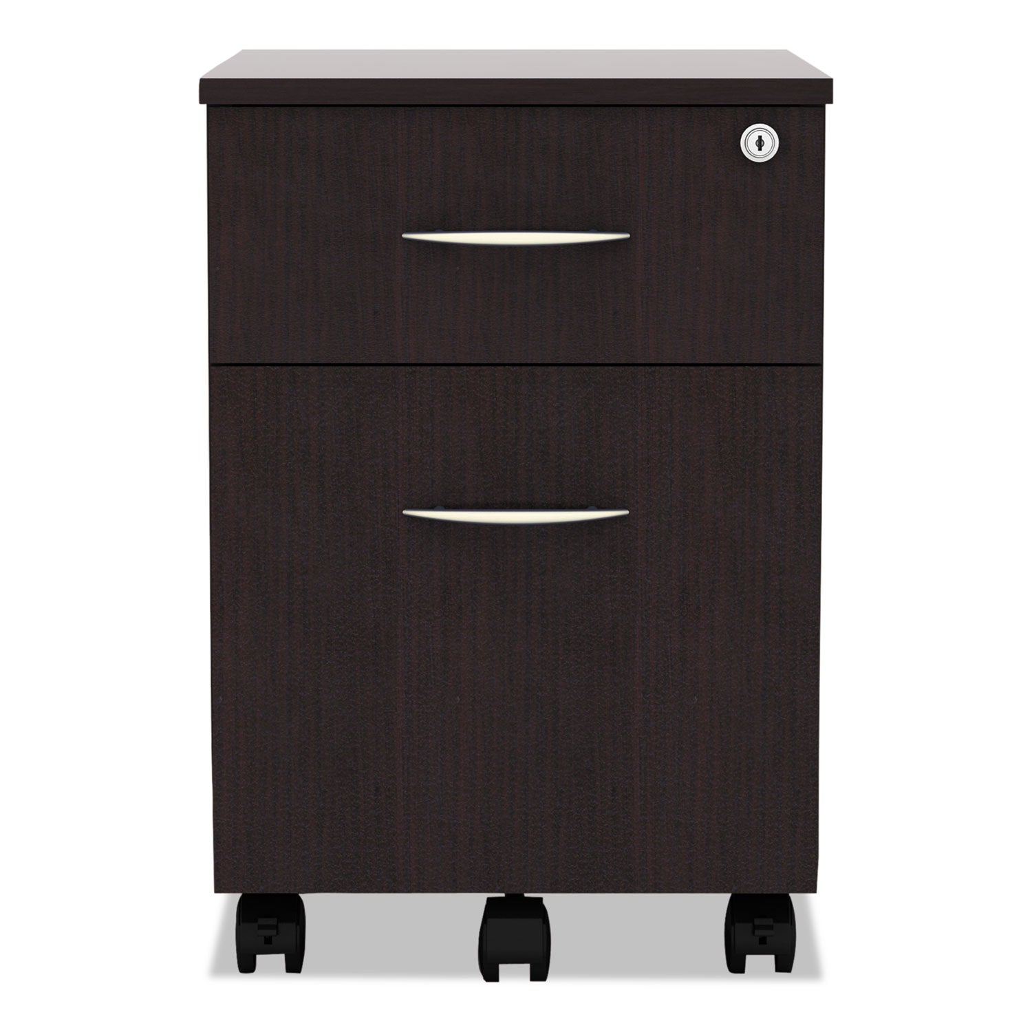 Alera® Alera Valencia Series Mobile Pedestal, Left Or Right, 2-Drawers: Box/file, Legal/letter, Espresso, 15.88" X 19.13" X 22.88"