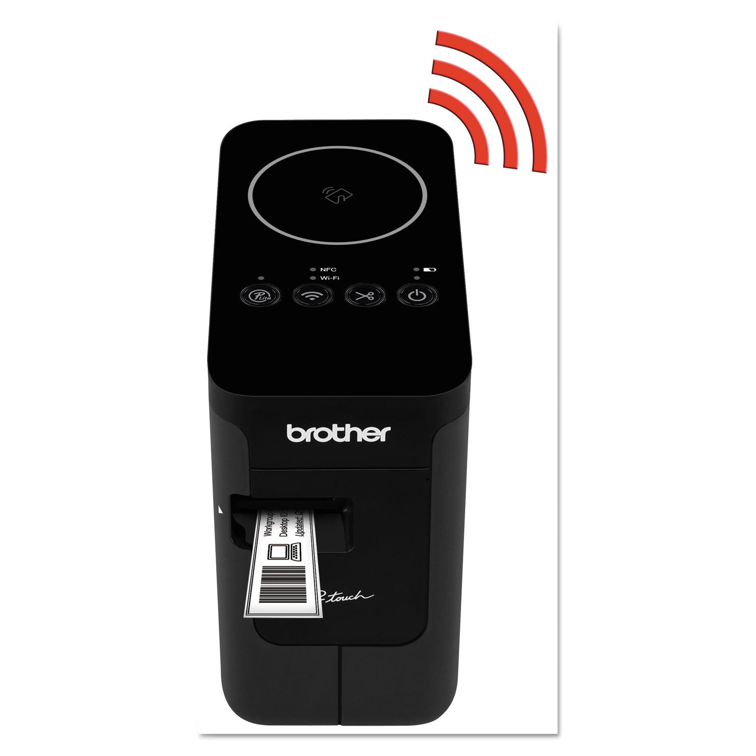 Brother P-Touch® Pt-P750w Compact Label Maker With Wireless Enabled Printing, 30 Mm/s Print Speed, 6 X 3.12 X 5.62