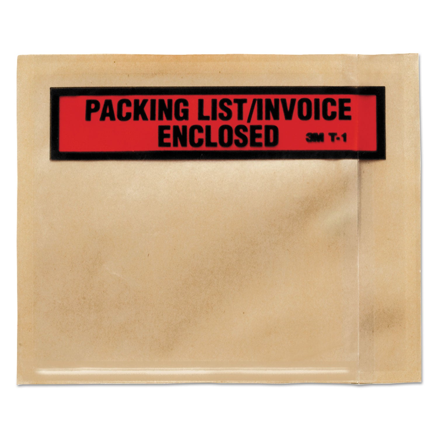 3M™ Top Print Self-Adhesive Packing List Envelope, Top-Print Front: Packing List/Invoice Enclosed, 4.5 x 5.5, Clear, 1,000/Box
