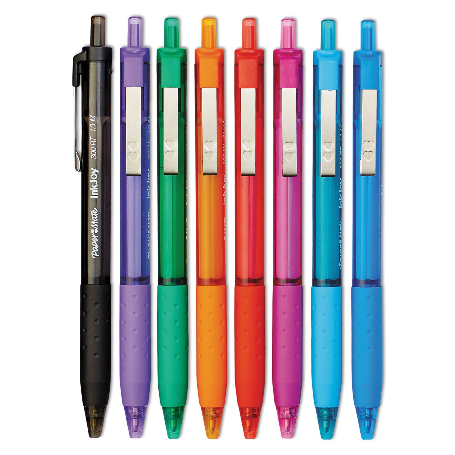 Paper Mate® InkJoy 300 RT Ballpoint Pen, Retractable, Medium 1 mm, Assorted Ink and Barrel Colors, 8/Pack