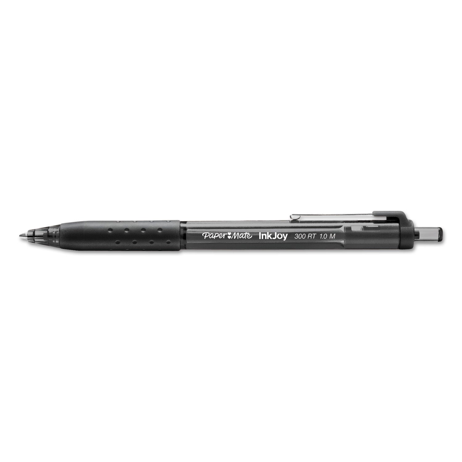 Paper Mate® InkJoy 300 RT Ballpoint Pen, Retractable, Medium 1 mm, Black Ink, Black Barrel, 24/Pack