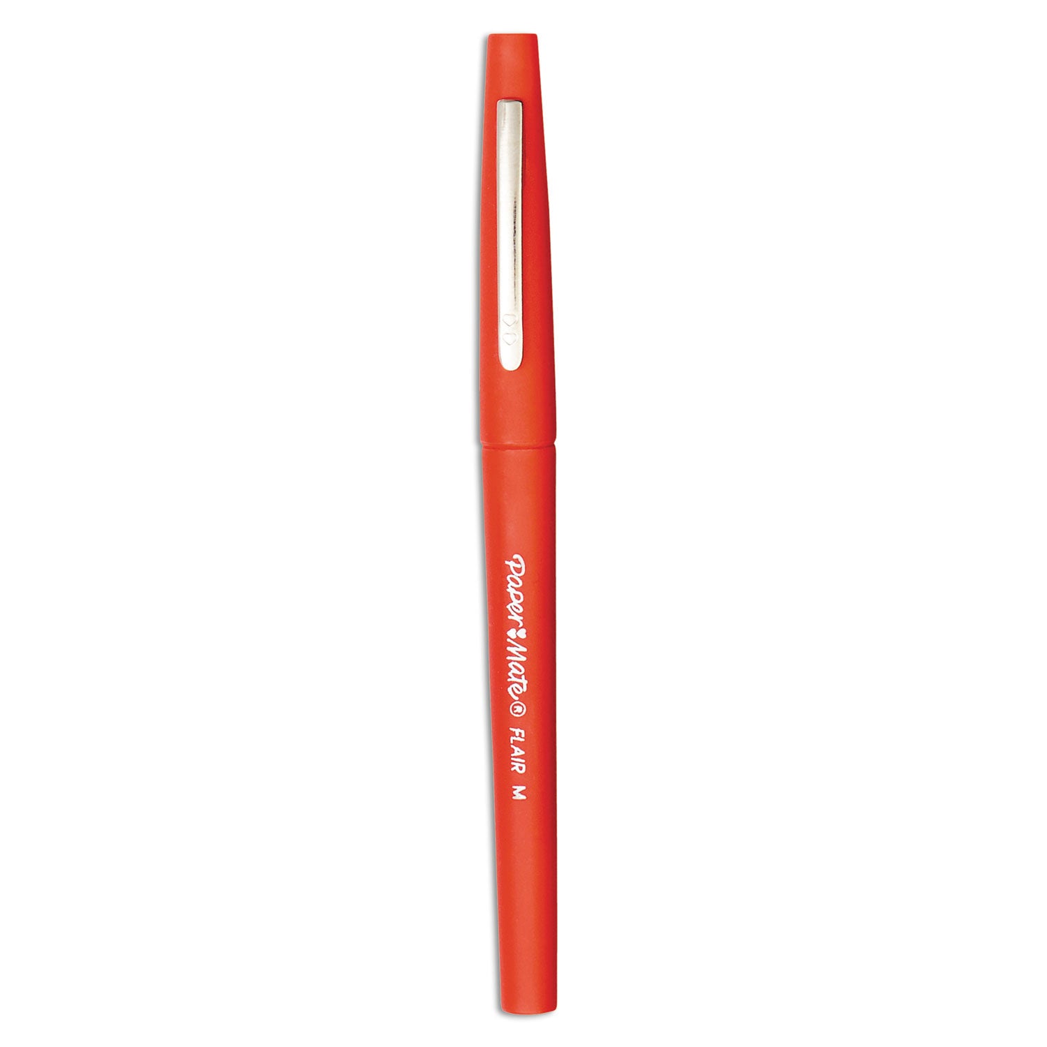 Paper Mate® Point Guard Flair Felt Tip Porous Point Pen, Stick, Bold 1.4 Mm, Red Ink, Red Barrel, 36/box