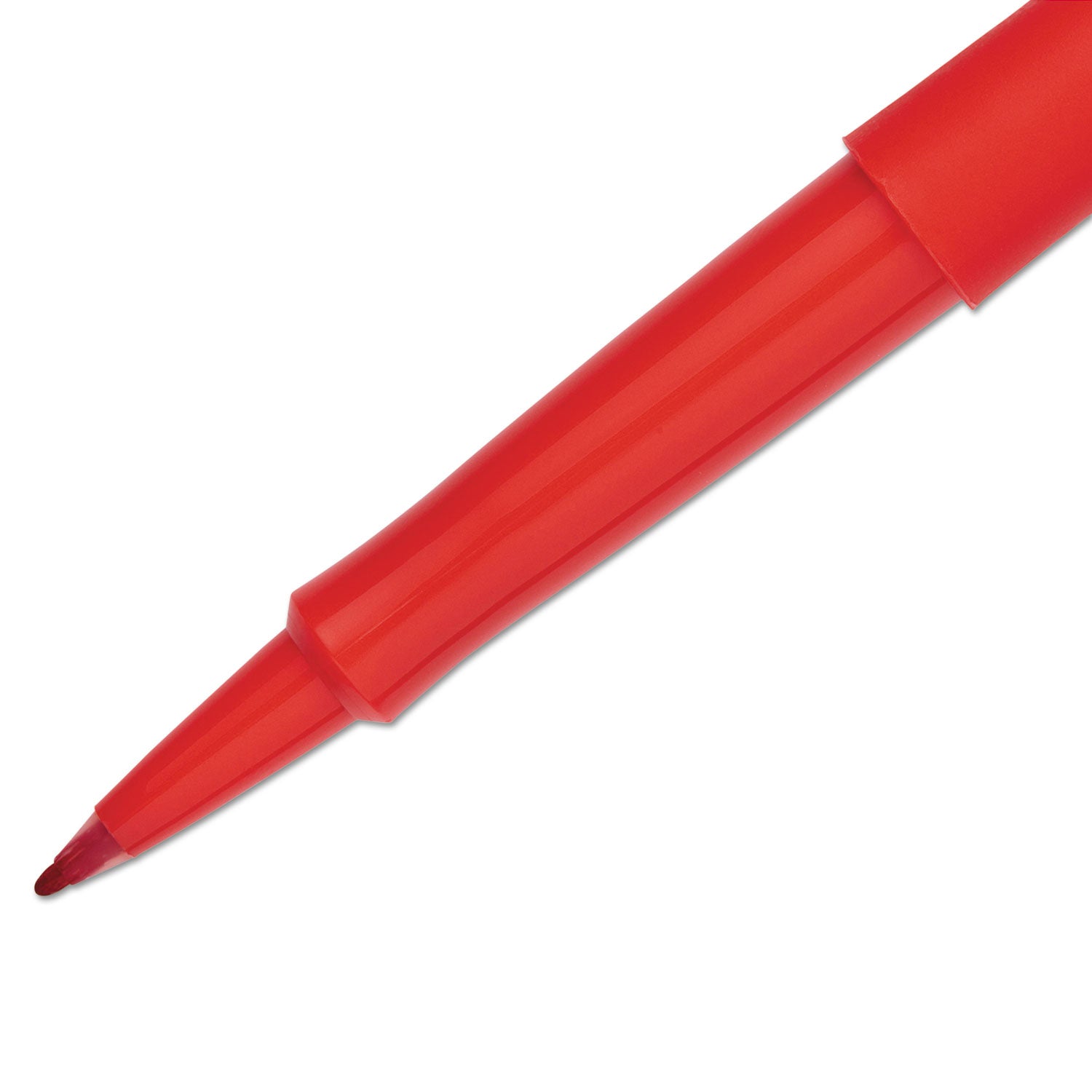Paper Mate® Point Guard Flair Felt Tip Porous Point Pen, Stick, Bold 1.4 Mm, Red Ink, Red Barrel, 36/box
