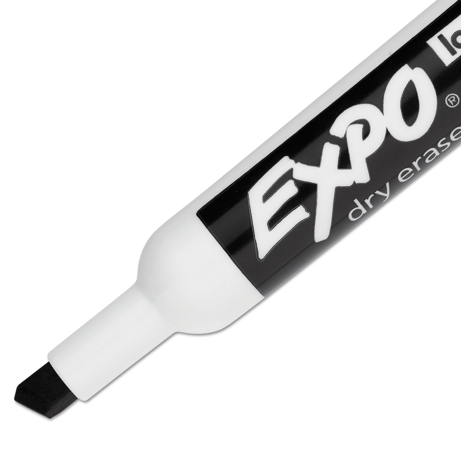 EXPO® Low-Odor Dry-Erase Marker, Broad Chisel Tip, Black, Dozen