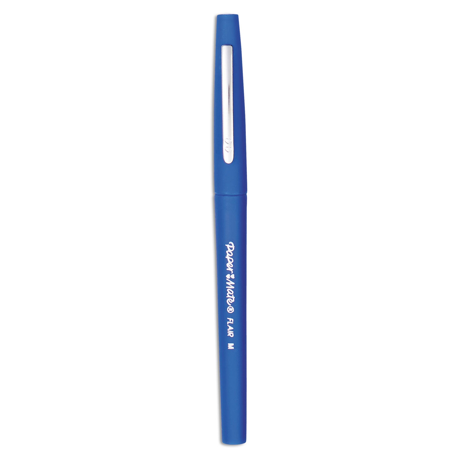 Paper Mate® Point Guard Flair Felt Tip Porous Point Pen, Stick, Medium 0.7 Mm, Blue Ink, Blue Barrel, Dozen