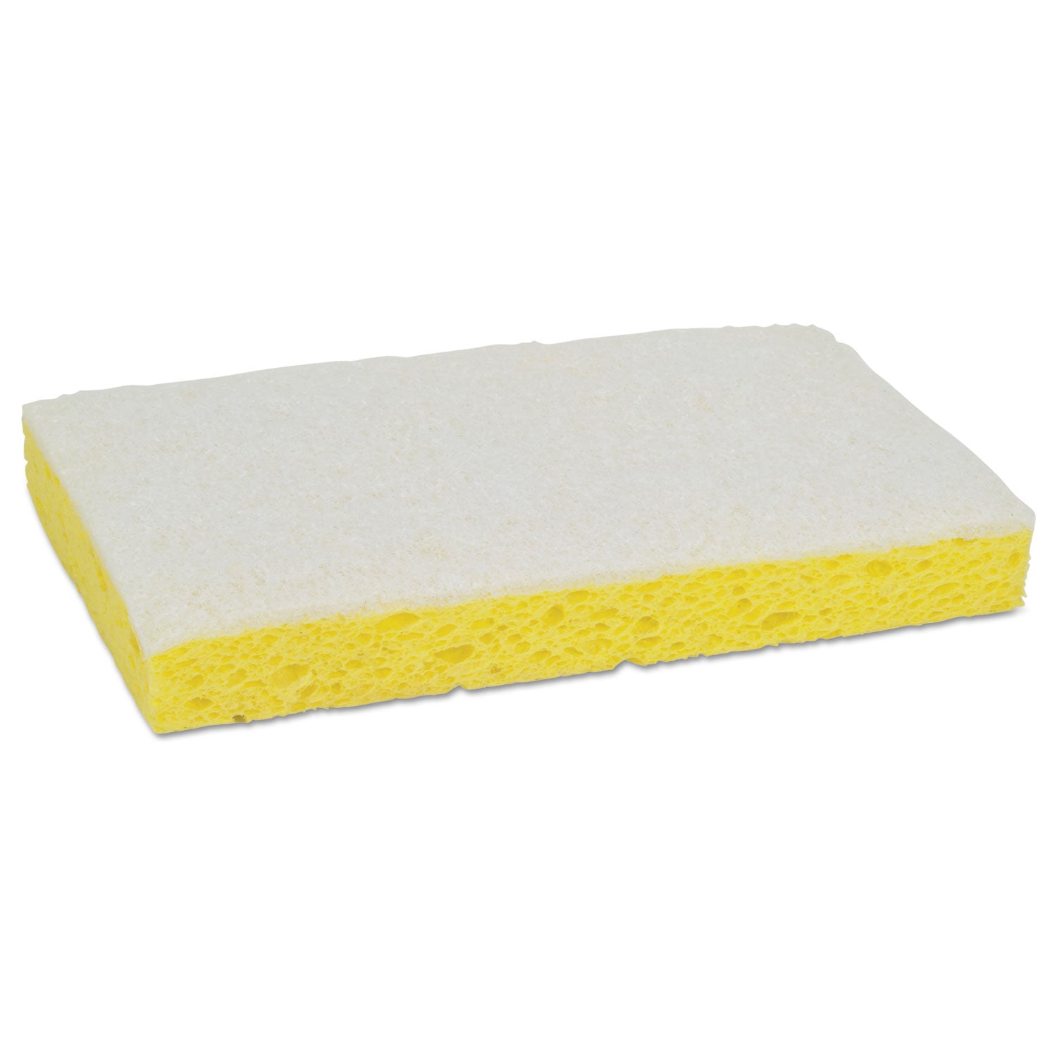 Scotch-Brite™ PROFESSIONAL Light-Duty Scrubbing Sponge, #63, 3.6 X 6.1, 0.7" Thick, Yellow/white, 20/carton