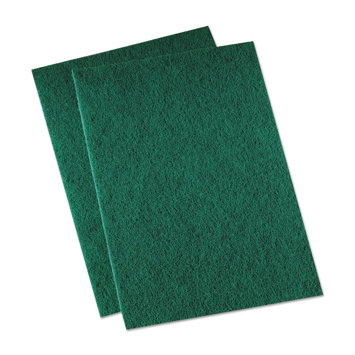 Boardwalk® Medium-Duty Scouring Pad, 6 x 9, Green, 20/Carton