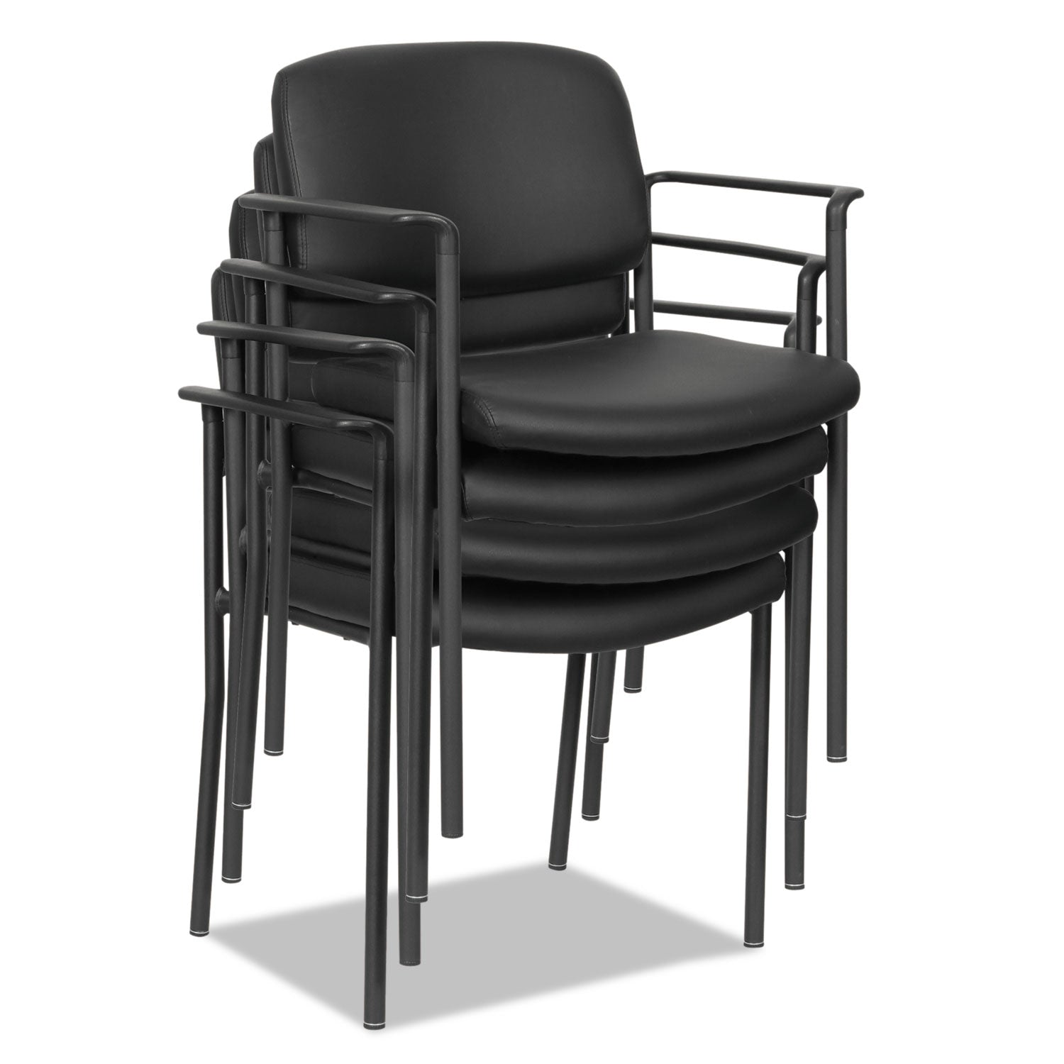 Alera® Alera Sorrento Series Ultra-Cushioned Stacking Guest Chair, 25.59" x 24.01" x 33.85", Black, 2/Carton