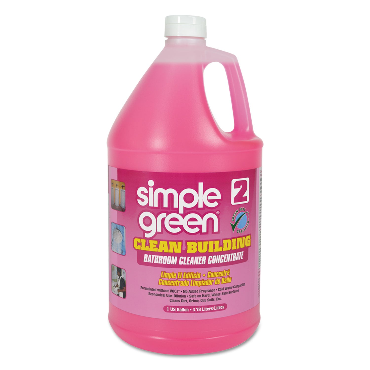 Simple Green® Clean Building Bathroom Cleaner Concentrate, Unscented, 1 Gal Bottle, 2/carton