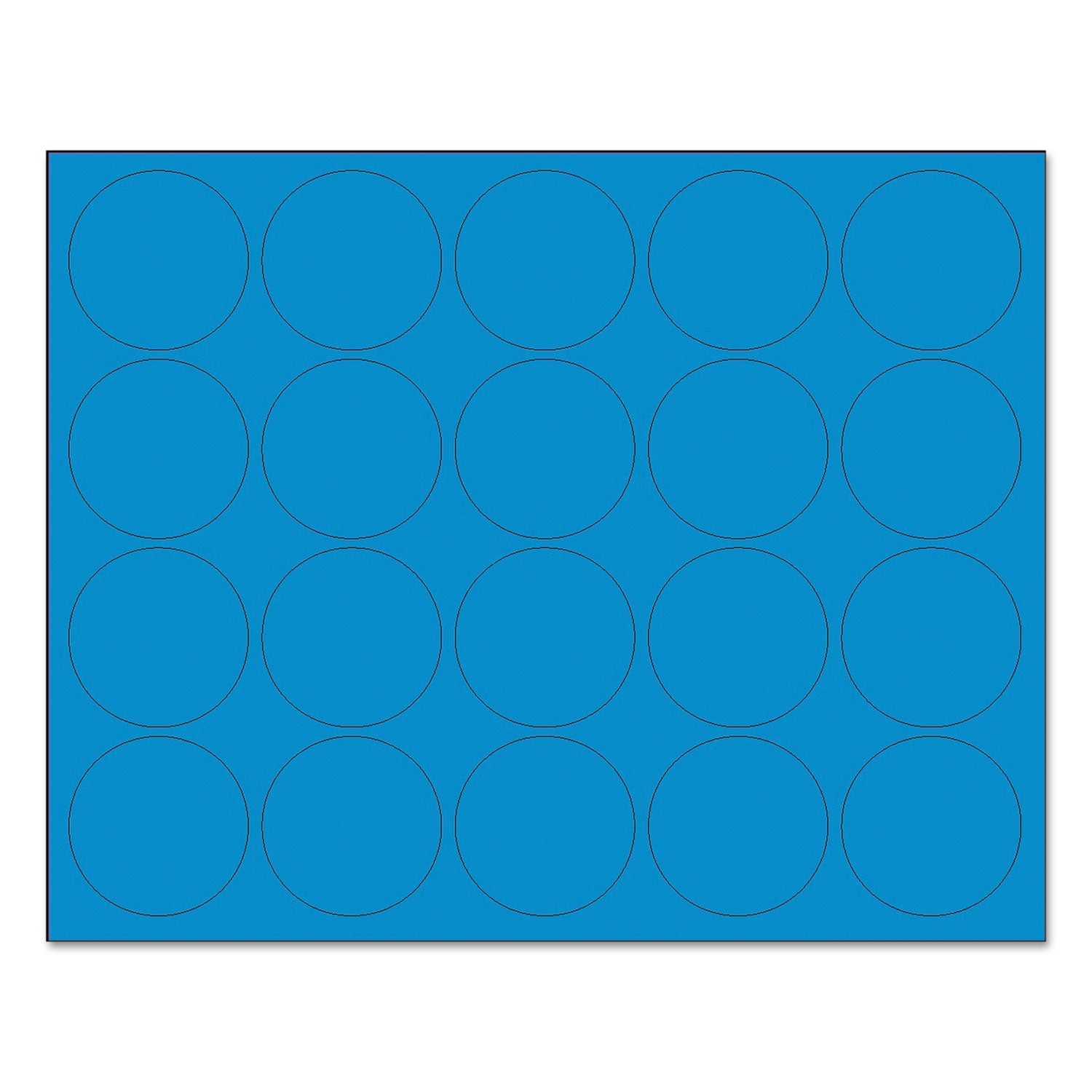 Interchangeable Magnetic Board Accessories, Circles, 0.75" Diameter, Blue, 20/Pack