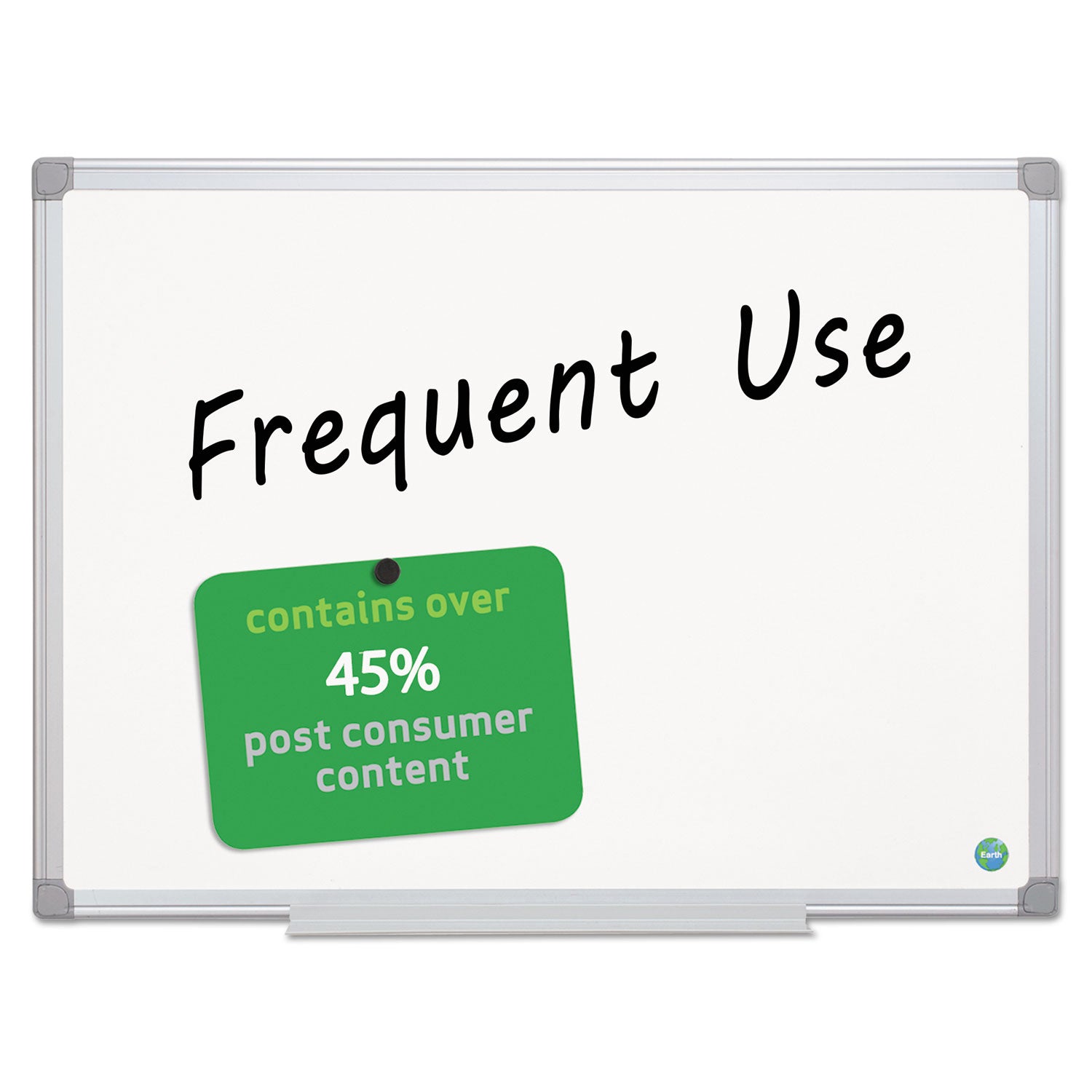 MasterVision® Earth Gold Ultra Magnetic Dry Erase Boards, 48" x 72", White Surface, Satin Aluminum Frame