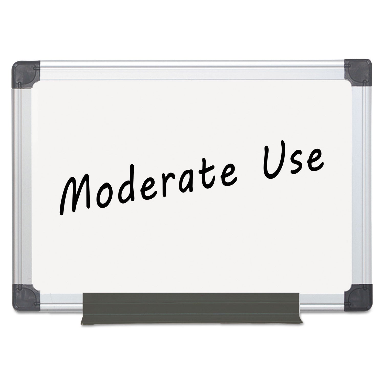 MasterVision® Value Melamine Dry Erase Board, 36" x 48", White Surface, Satin Aluminum Frame