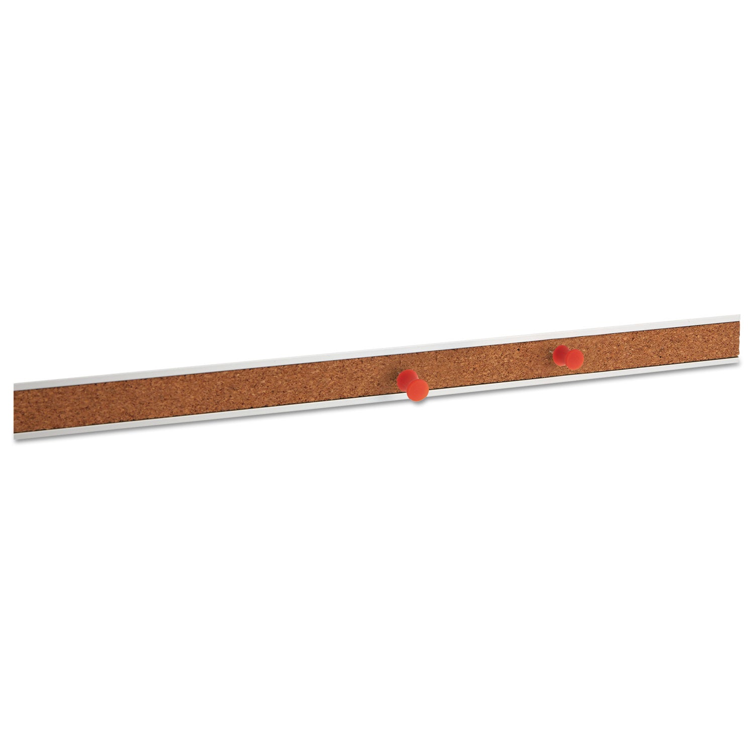 Universal® Cork Bulletin Bar, 1" x 24", Brown/Silver