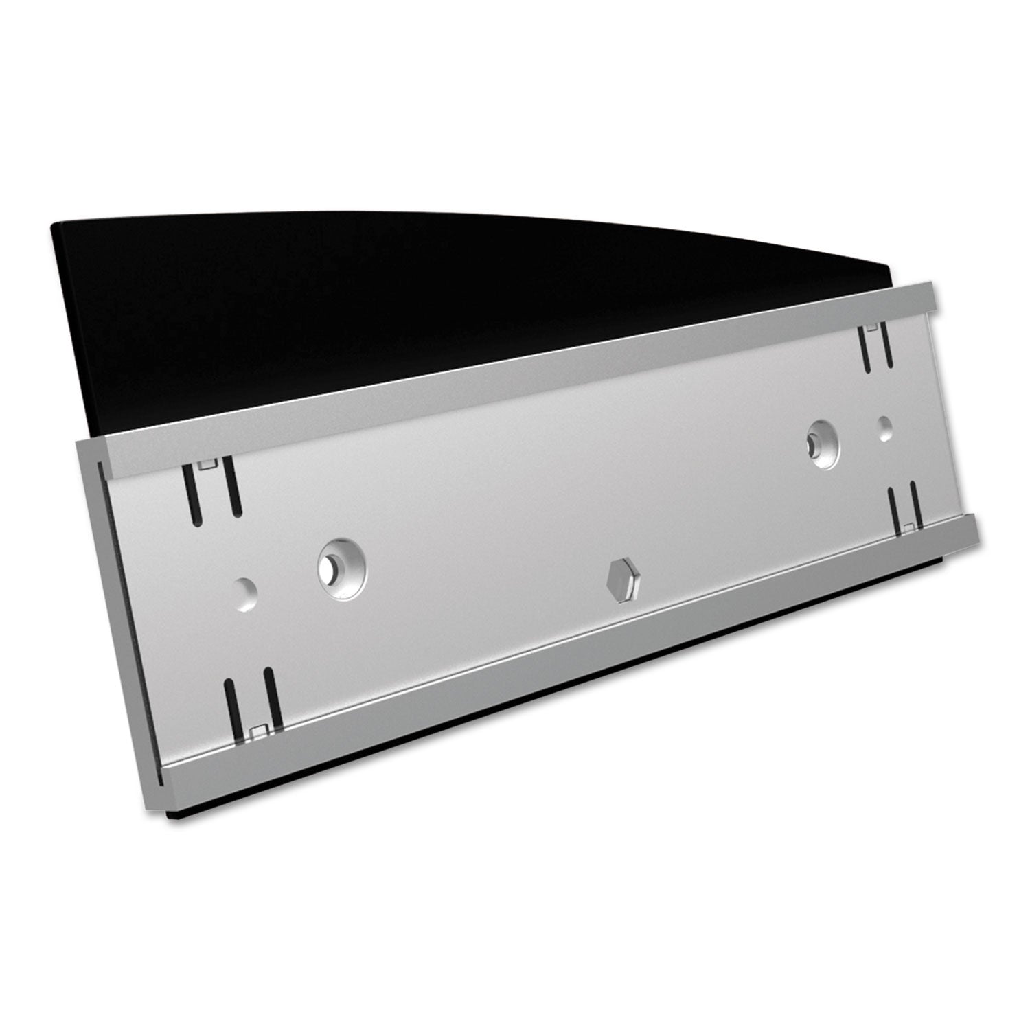 deflecto® Interior Image Anti-Glare Sign Holder, Landscape, 8.5 X 2 Insert, Black/silver