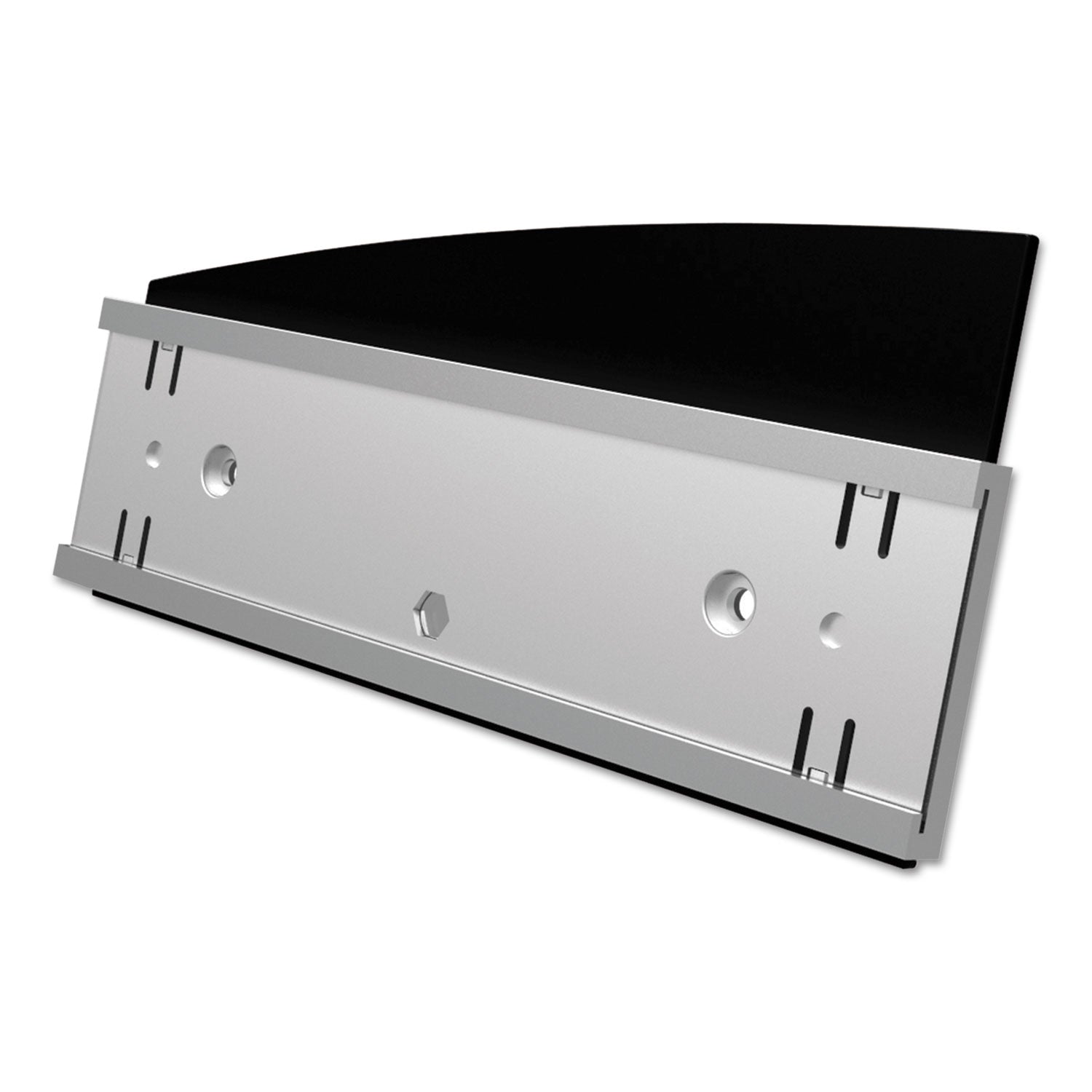 deflecto® Interior Image Anti-Glare Sign Holder, Landscape, 8.5 X 2 Insert, Black/silver