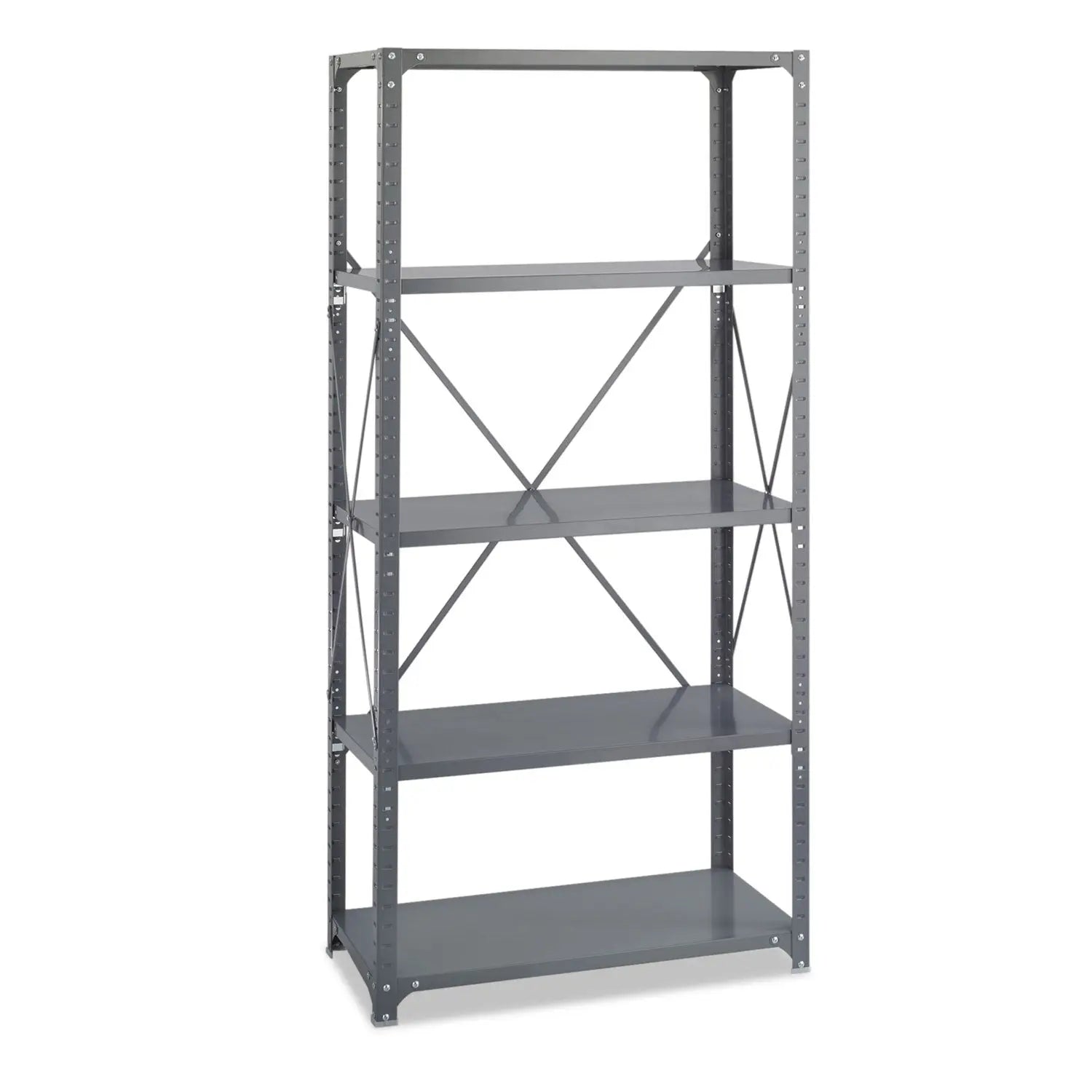 Commercial Steel Shelving Unit, Five-Shelf, 36w x 18d x 75h, Dark Gray Safco® Flipcost