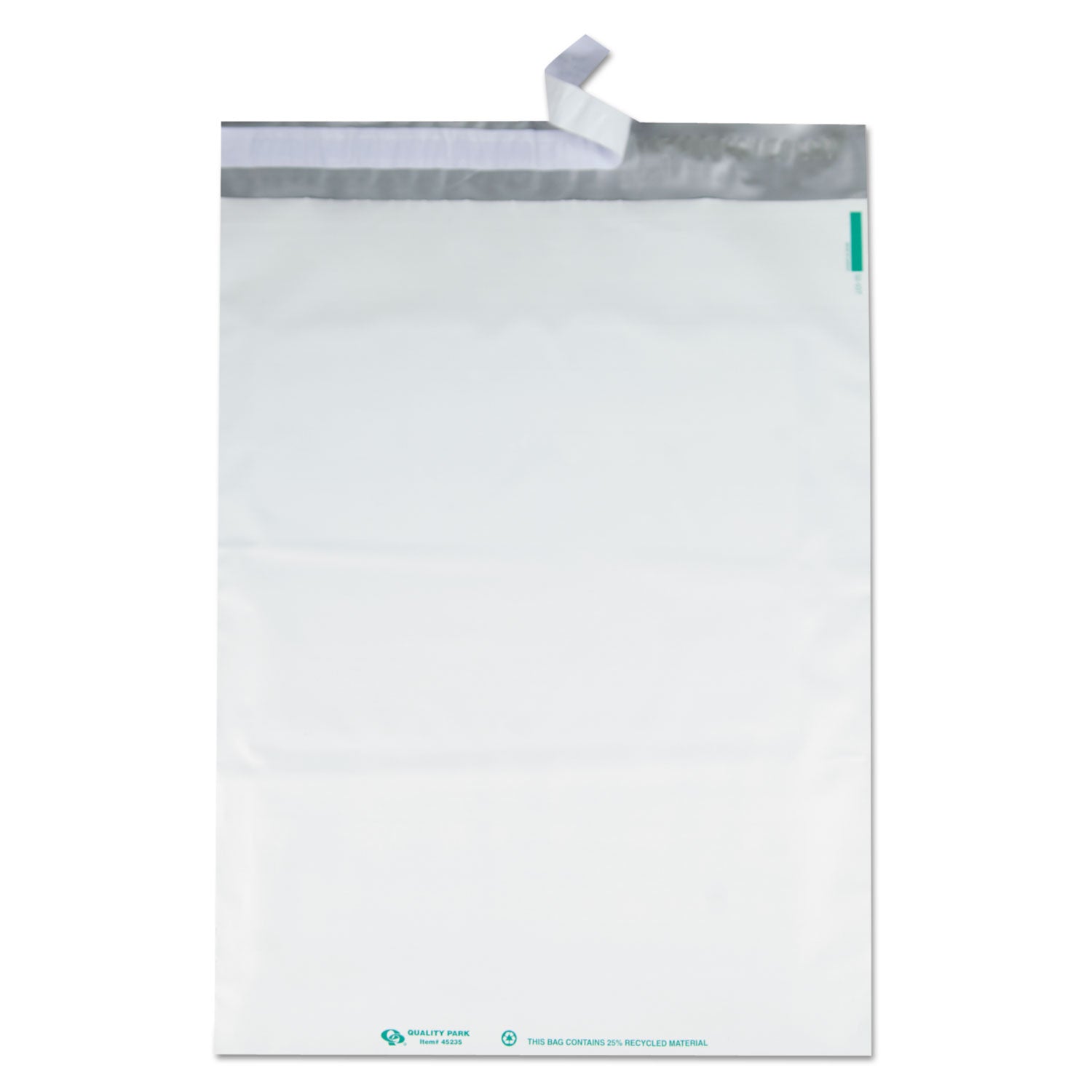 Quality Park™ Redi-Strip Poly Mailer, #6, Square Flap, Redi-Strip Adhesive Closure, 14 x 19, White, 100/Pack