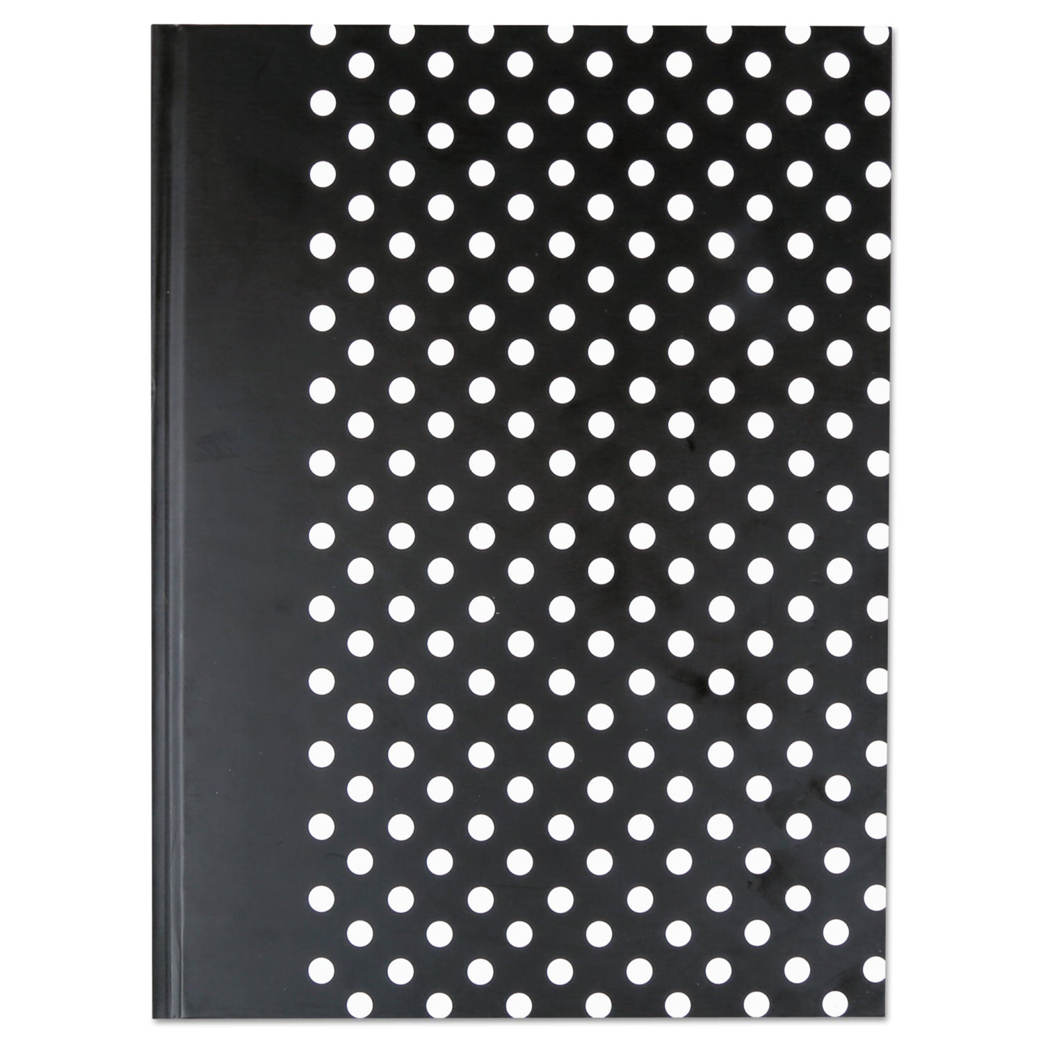 Casebound Hardcover Notebook, 1-Subject, Wide/Legal Rule, Black/White Cover, (150) 10.25 x 7.63 Sheets