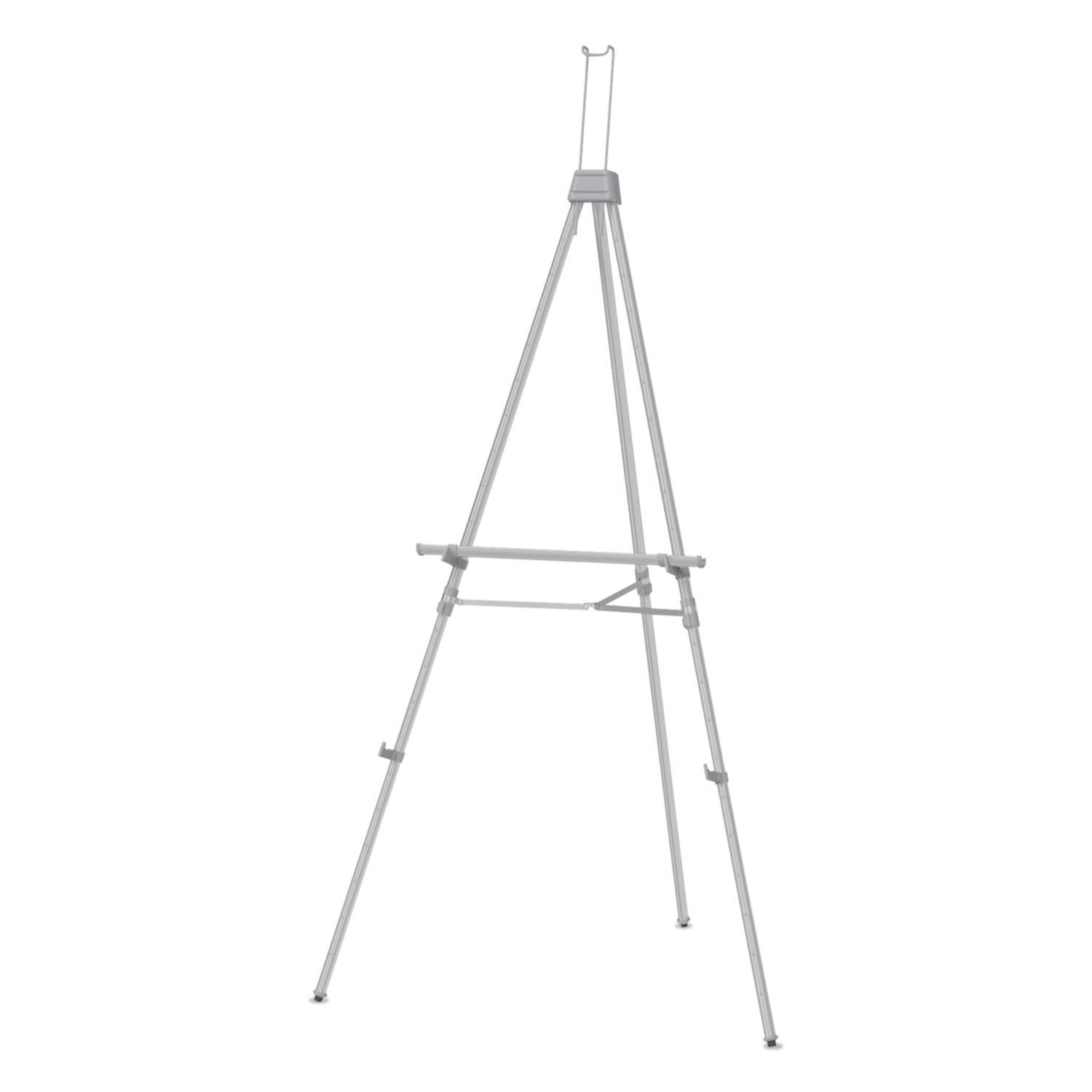 Quartet® Aluminum Heavy-Duty Display Easel, 38" To 66" High, Aluminum, Silver