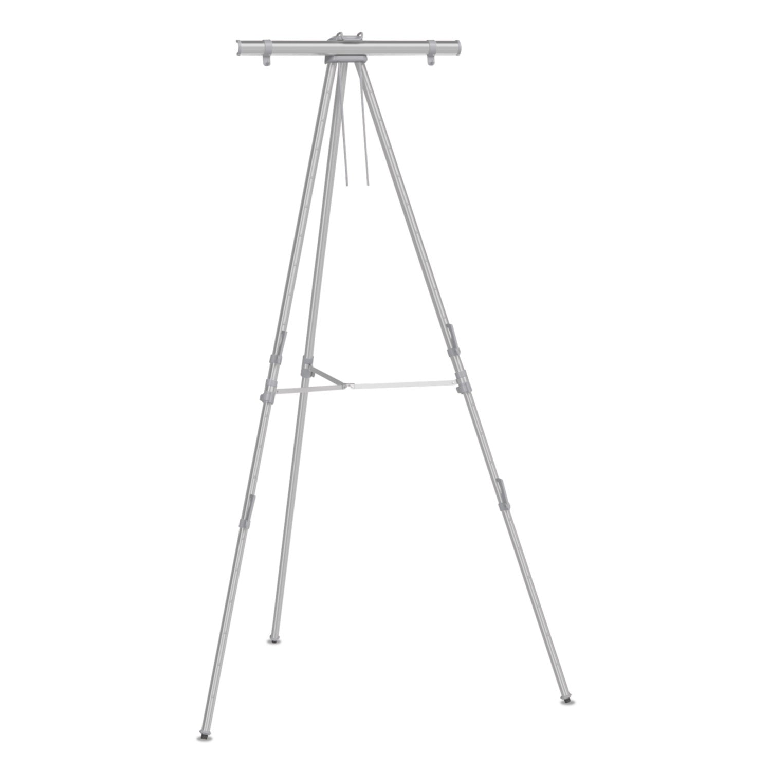 Quartet® Aluminum Heavy-Duty Display Easel, 38" To 66" High, Aluminum, Silver