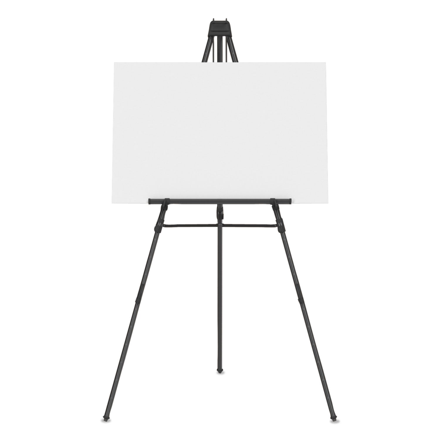 Quartet® Aluminum Heavy-Duty Display Easel, 38" To 66" High, Aluminum, Black