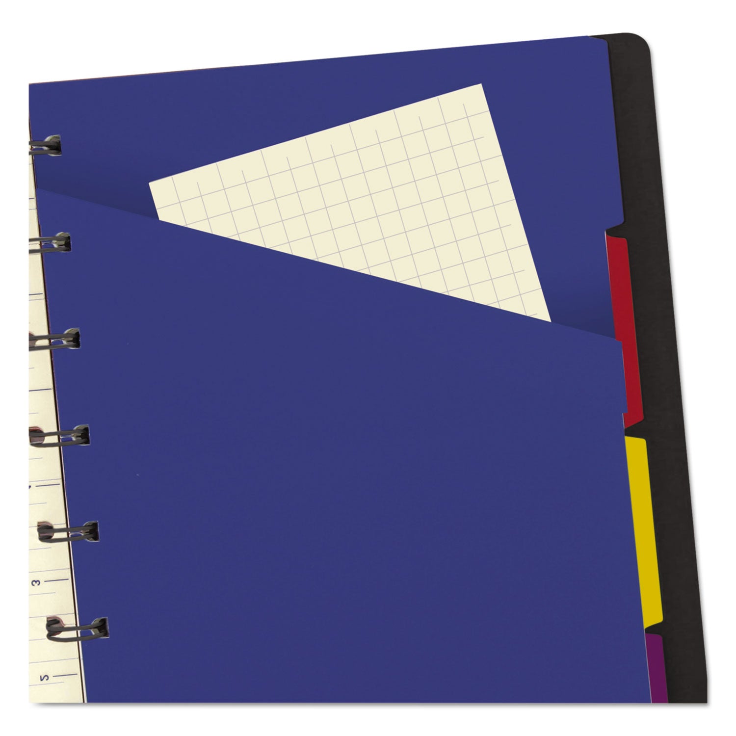 Filofax® Notebook, 1-Subject, Medium/College Rule, Black Cover, (112) 8.25 x 5.81 Sheets