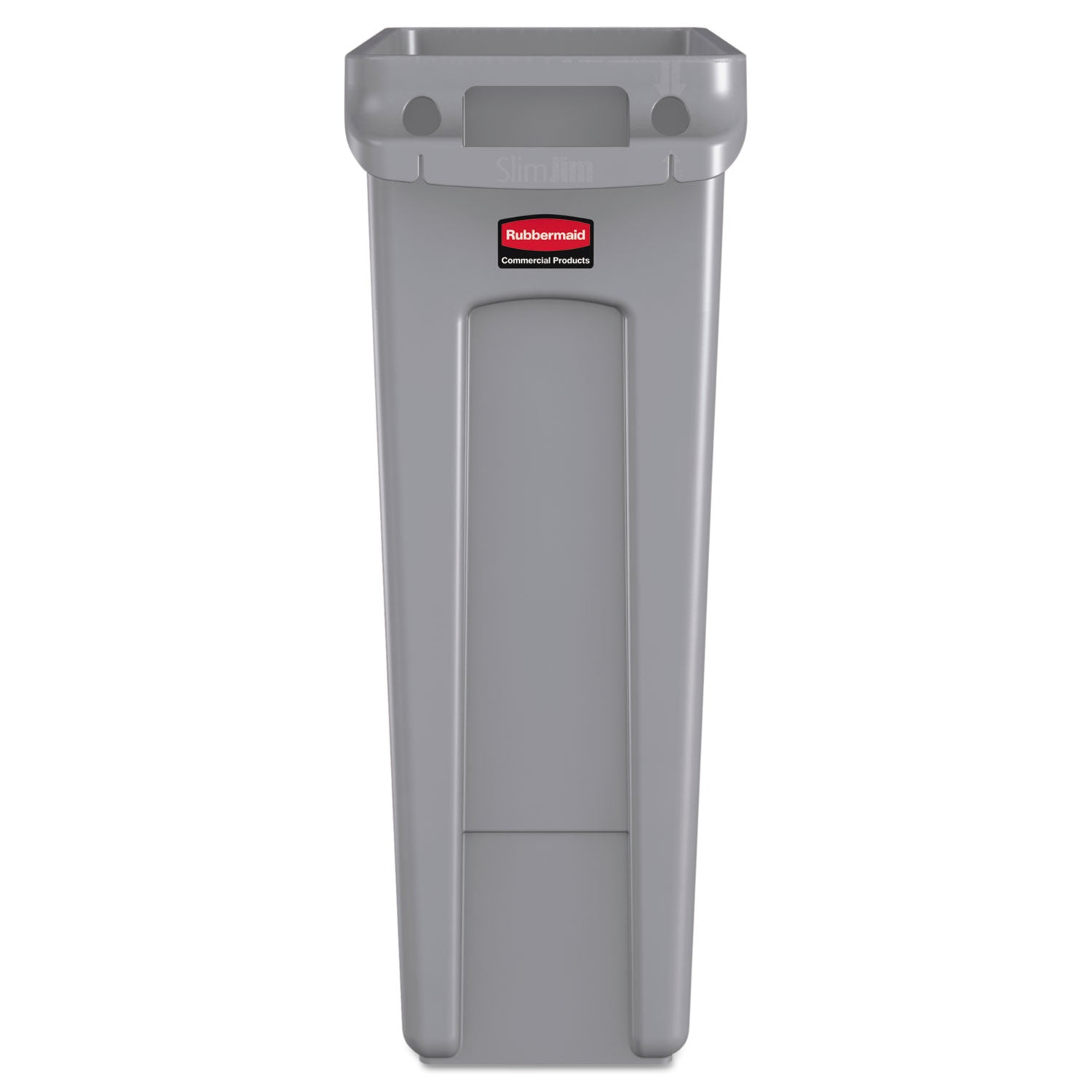 Rubbermaid® Commercial Slim Jim with Venting Channels, 23 gal, Plastic, Gray