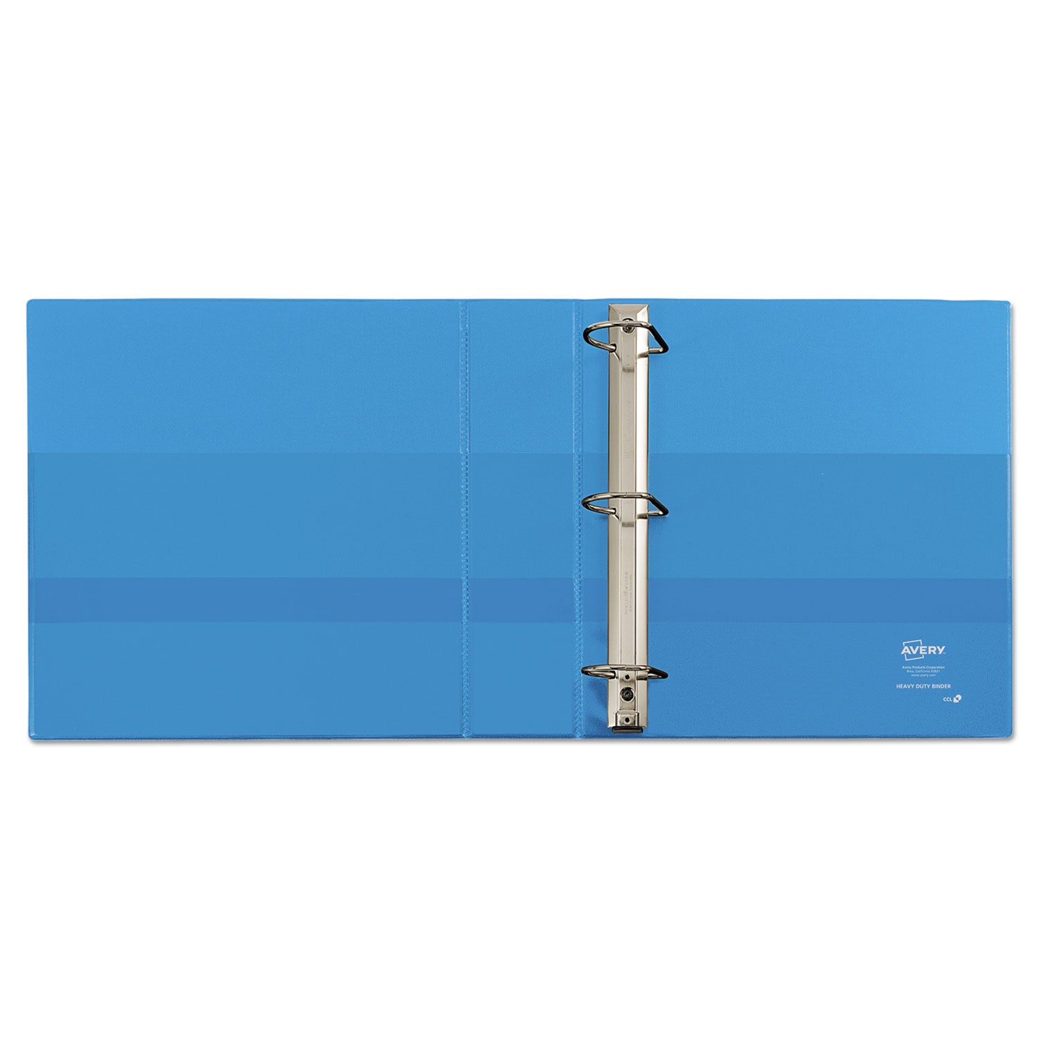 Avery® Heavy-Duty Non Stick View Binder With Durahinge And Slant Rings, 3 Rings, 2" Capacity, 11 X 8.5, Light Blue, (5501)