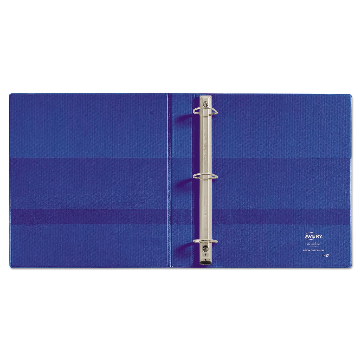 Avery® Heavy-Duty Non-View Binder With Durahinge And One Touch Ezd Rings, 3 Rings, 1" Capacity, 11 X 8.5, Blue