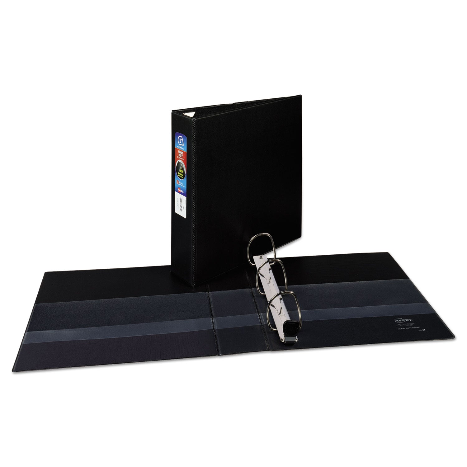 Avery® Heavy-Duty Non-View Binder With Durahinge And One Touch Ezd Rings, 3 Rings, 2" Capacity, 11 X 8.5, Black