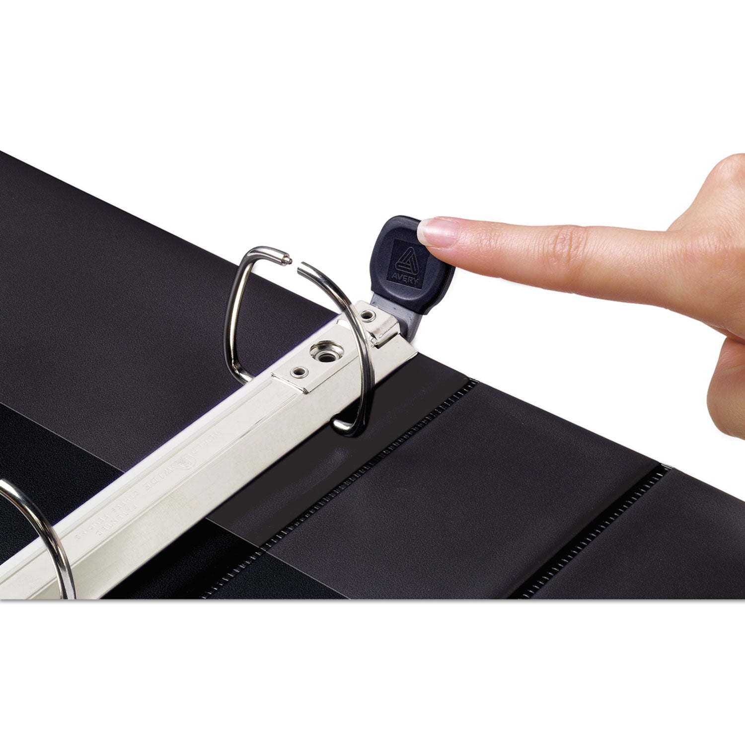 Avery® Heavy-Duty Non-View Binder With Durahinge And One Touch Ezd Rings, 3 Rings, 1.5" Capacity, 11 X 8.5, Black